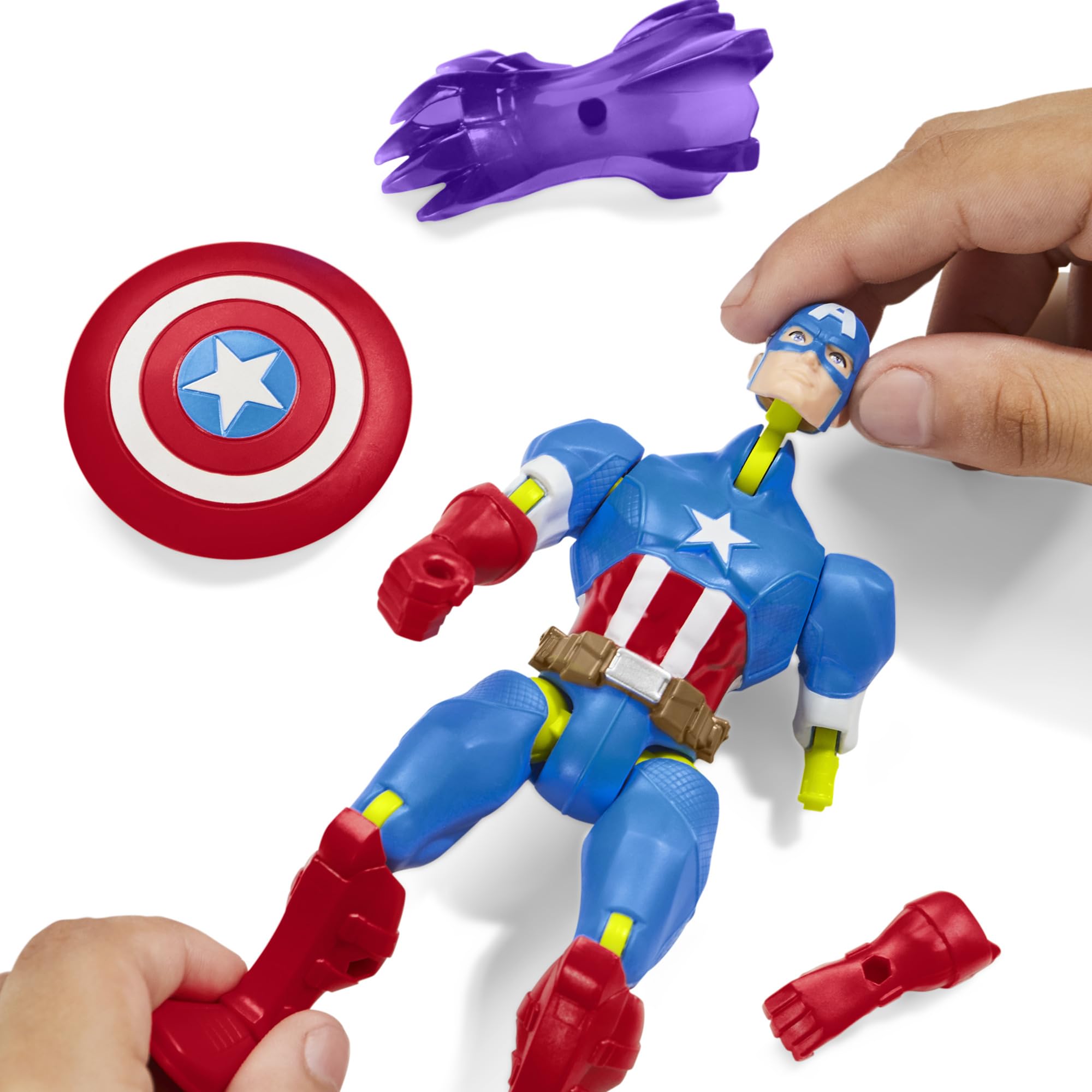 Marvel Captain America MixMashers Action Figure - Mix & Match Super Hero Toy for Kids 3