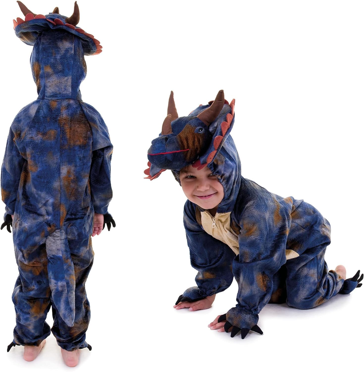 PRETEND TO BEE Triceratops Dinosaur Dress Up Costume - Kids Pretend Play