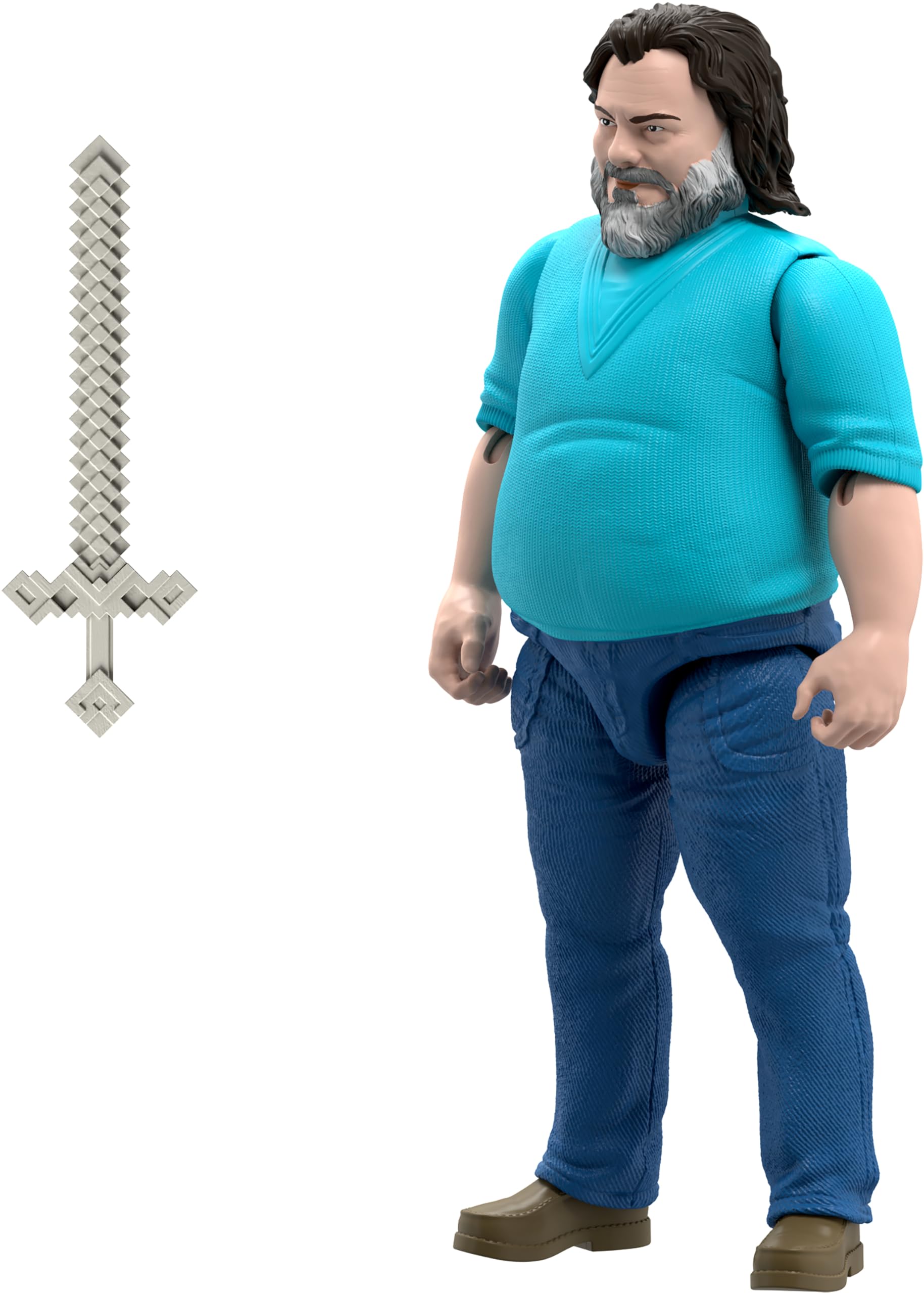 Mattel Minecraft 12-inch Posable Steve Action Figure - Movie Edition