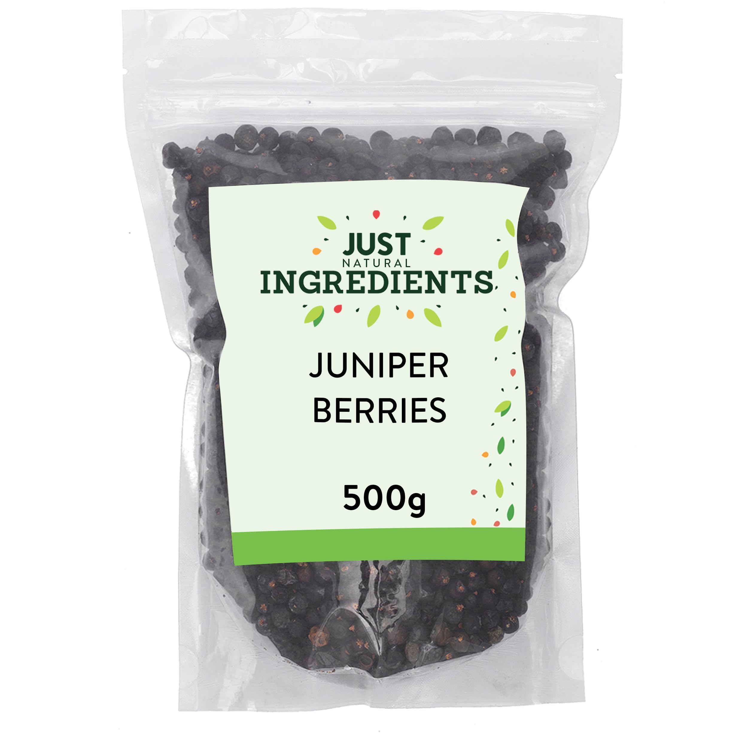 JustIngredients Juniper Berries - 500g Organic Dried Spice for Cooking & Gin