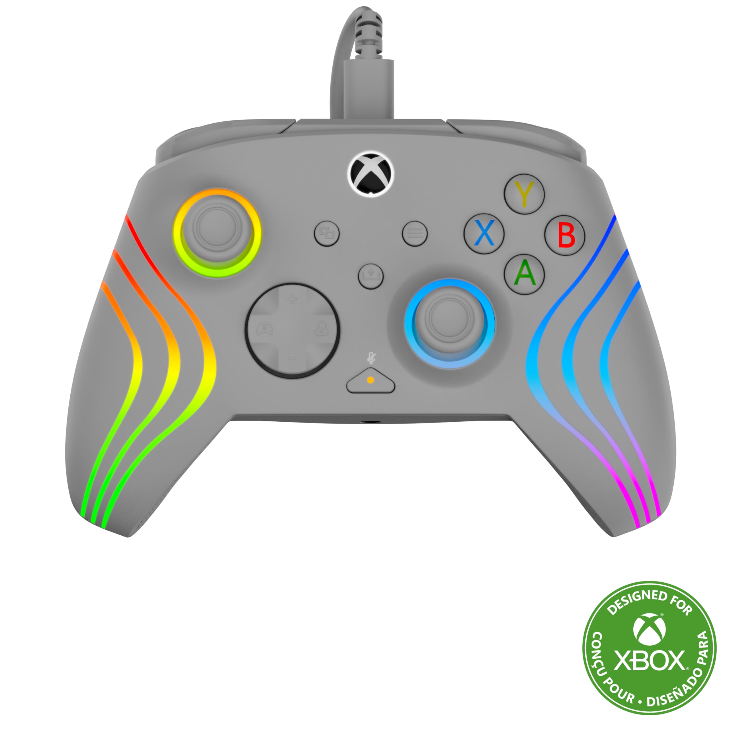 Turtle Beach Afterglow Wave Grauer kabelgebundener RGB-Gaming-Controller für Xbox &amp; PC