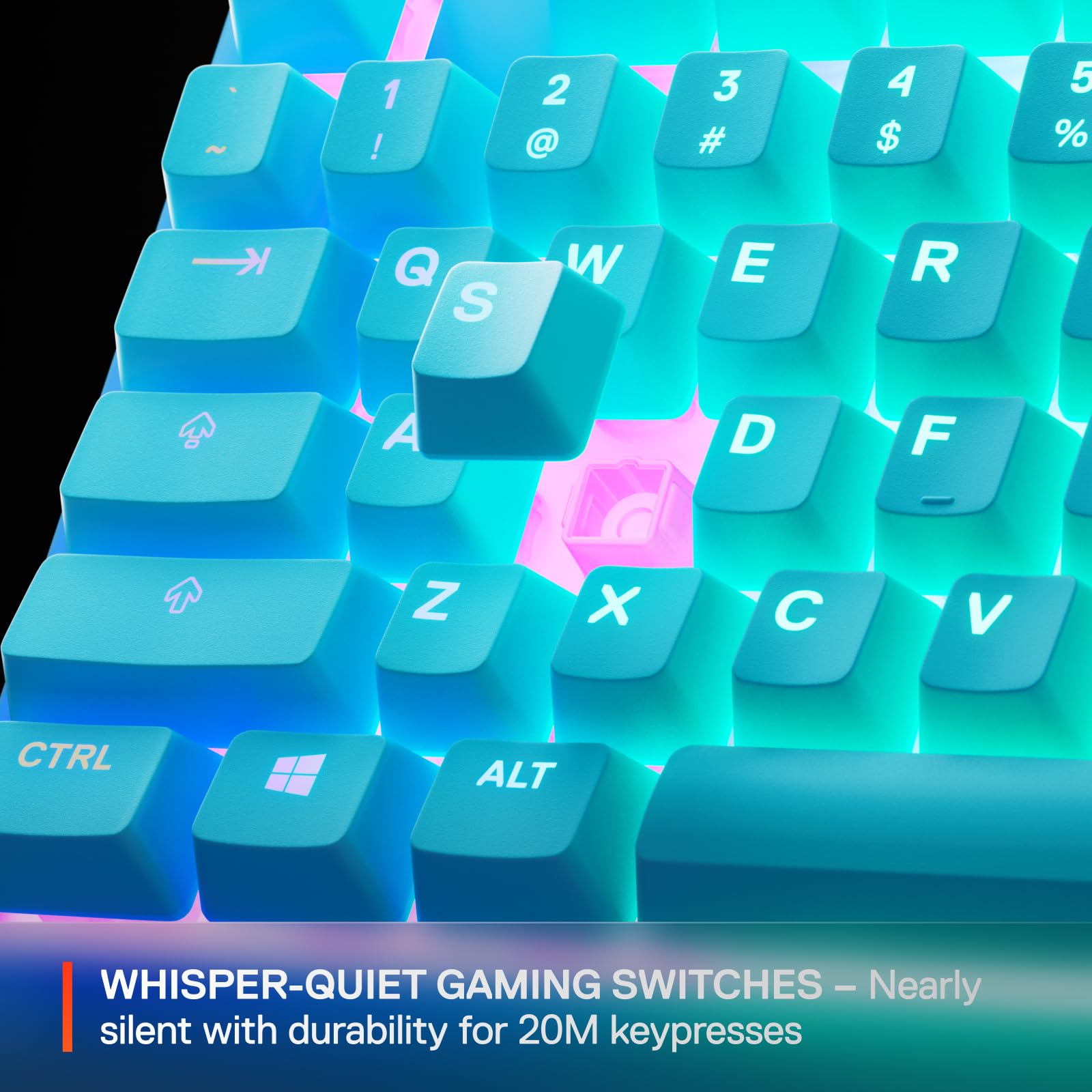 SteelSeries Apex 3 TKL Gaming Keyboard - Tenkeyless, Aqua, RGB Illumination | USB 5