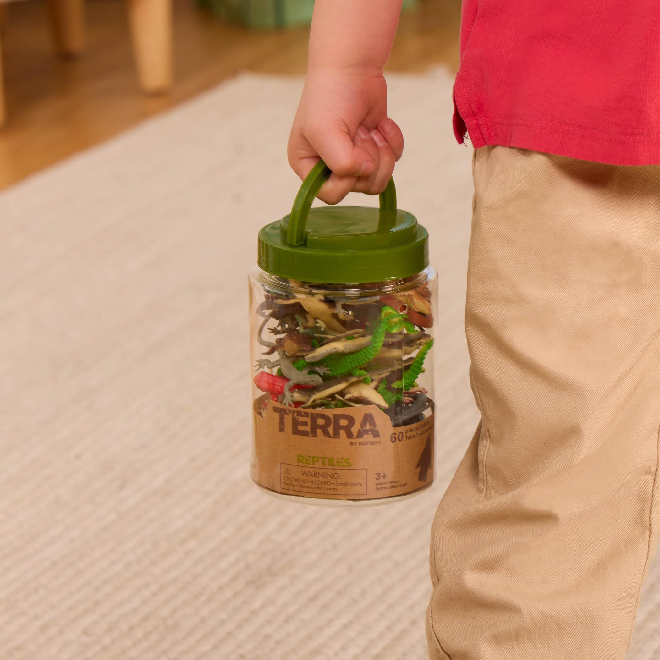 Terra by Battat Reptiles in Tube – 60-Piece Miniature Reptile Animal Toy Set for Kids 3+ 9