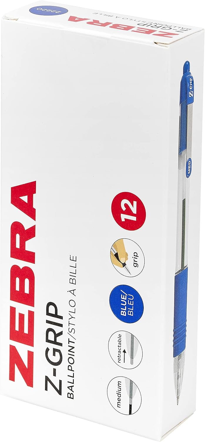 Zebra Pen 22220 Z-Grip Retractable Ballpoint - Blue 2