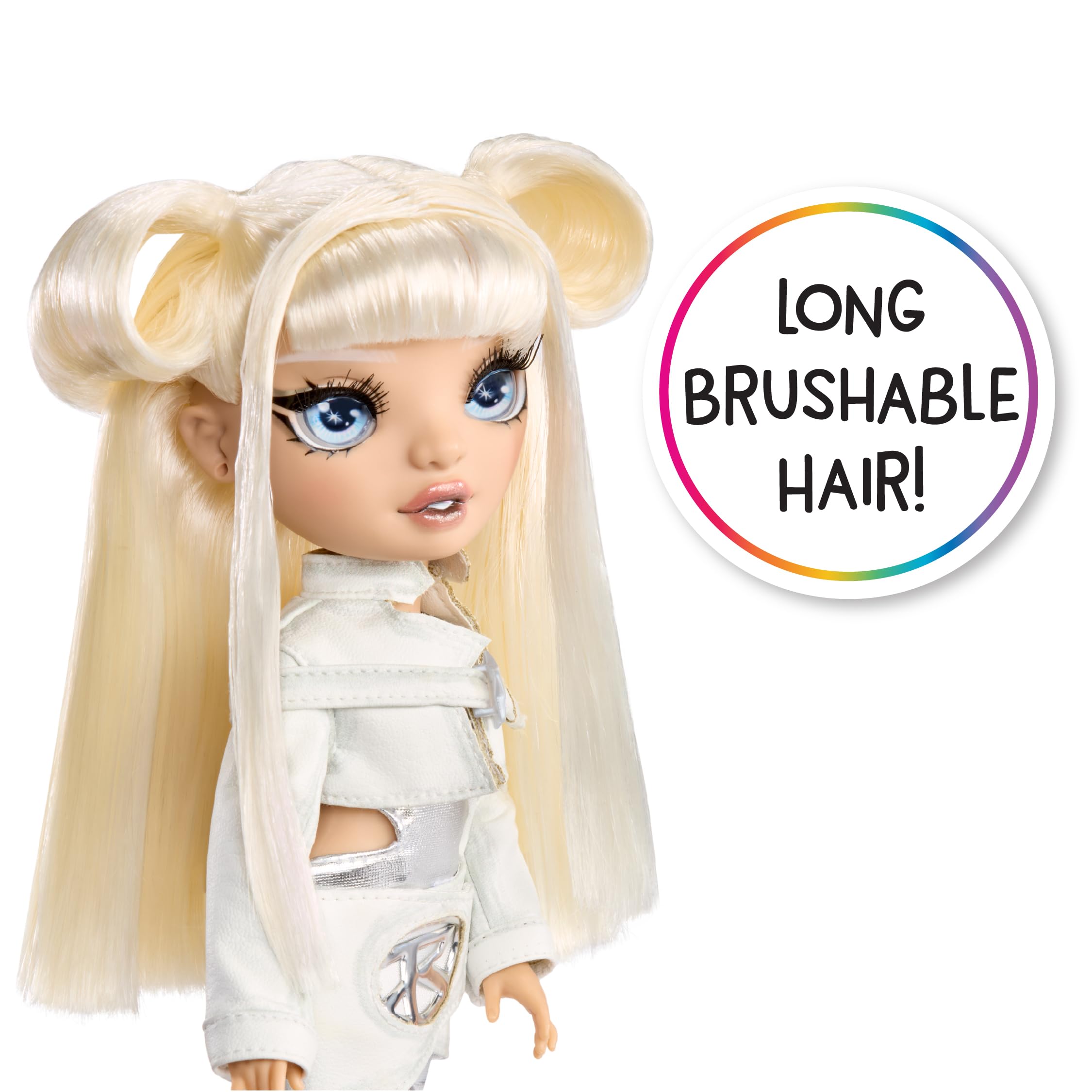 Rainbow High Whitney Sparkle & Shine Fashion Doll - 28cm White Hair with Magic Bubbles in Legs
