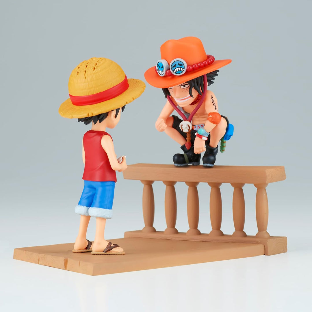 Banpresto World Collectable Figure One Piece - Monkey D. Luffy & Portgas D. Ace Action Figure (BPR89475)