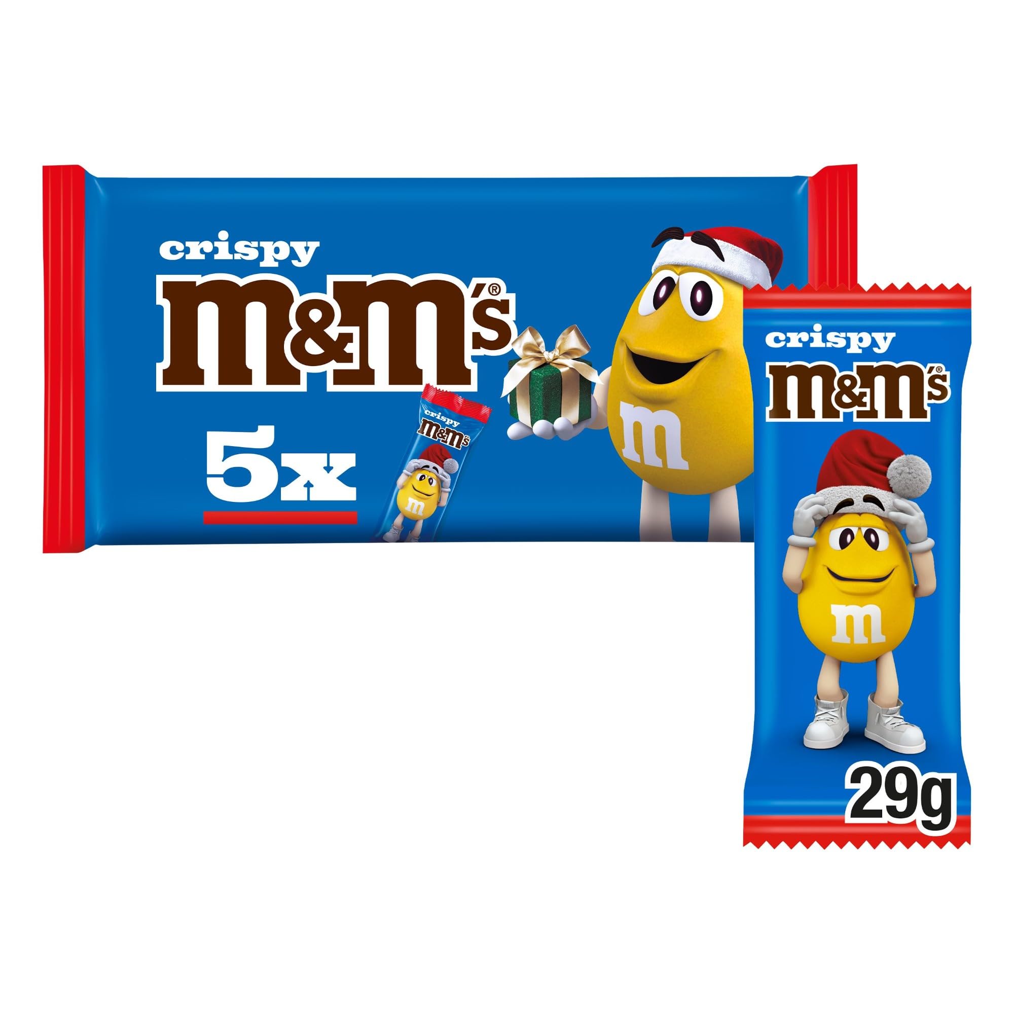 M&M's Milk Chocolate Crispy Santa 5-Pack Multipack