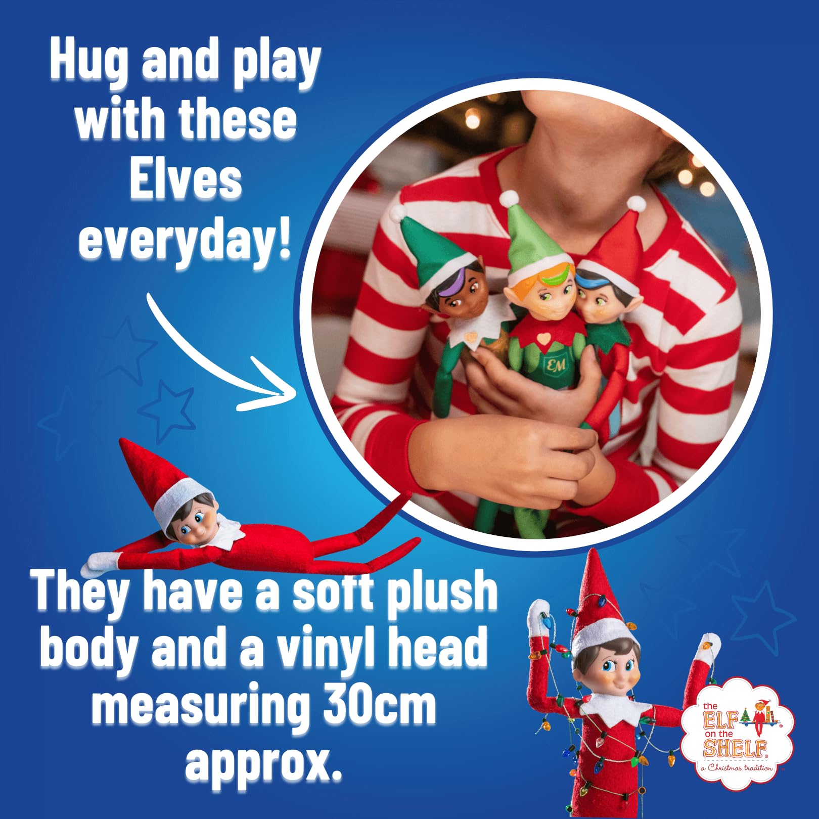 Elf Mates Boy Elf Plush Toy - 12" Official Elf on the Shelf Companion for Kids