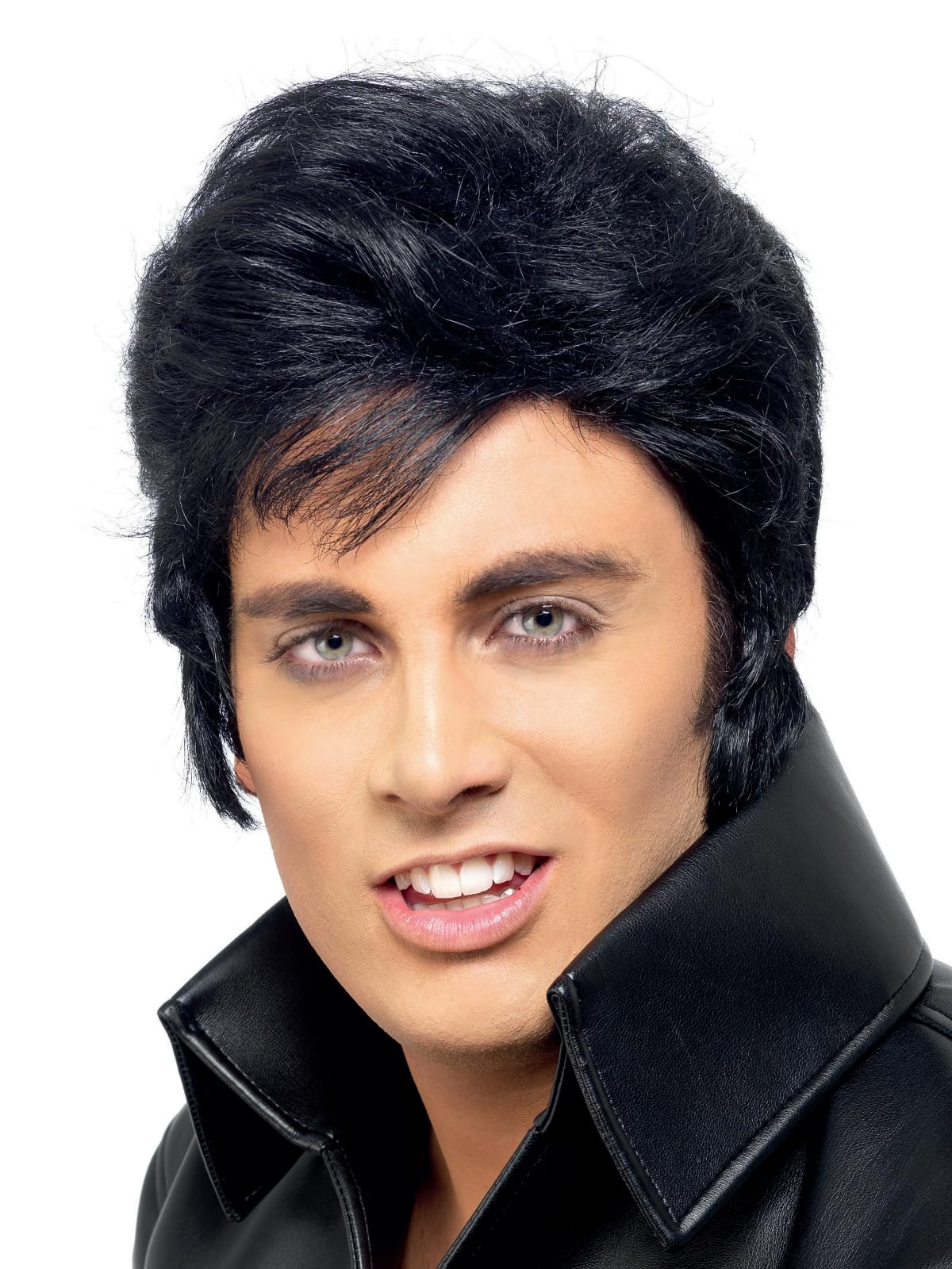 Smiffys Elvis Wig - Black | Kanekalon Material | One Size