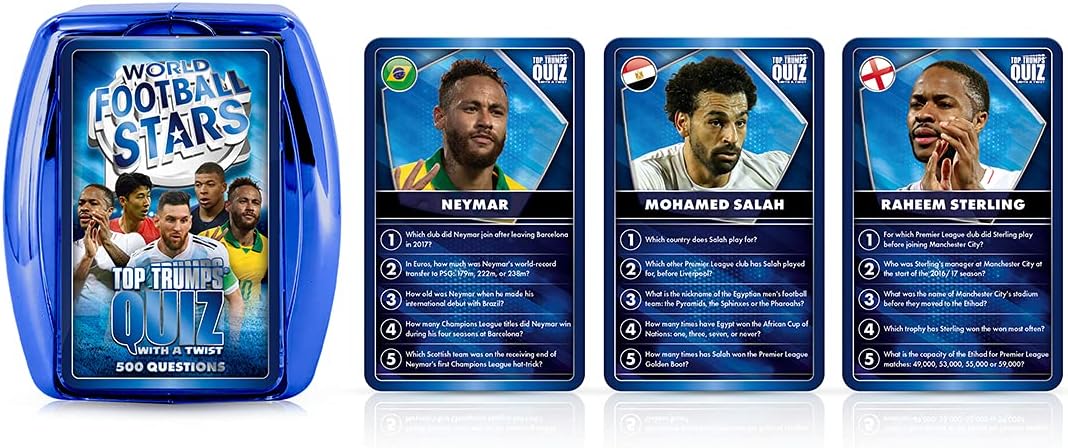 Top Trumps World Football Stars Quiz Game - Blue 3