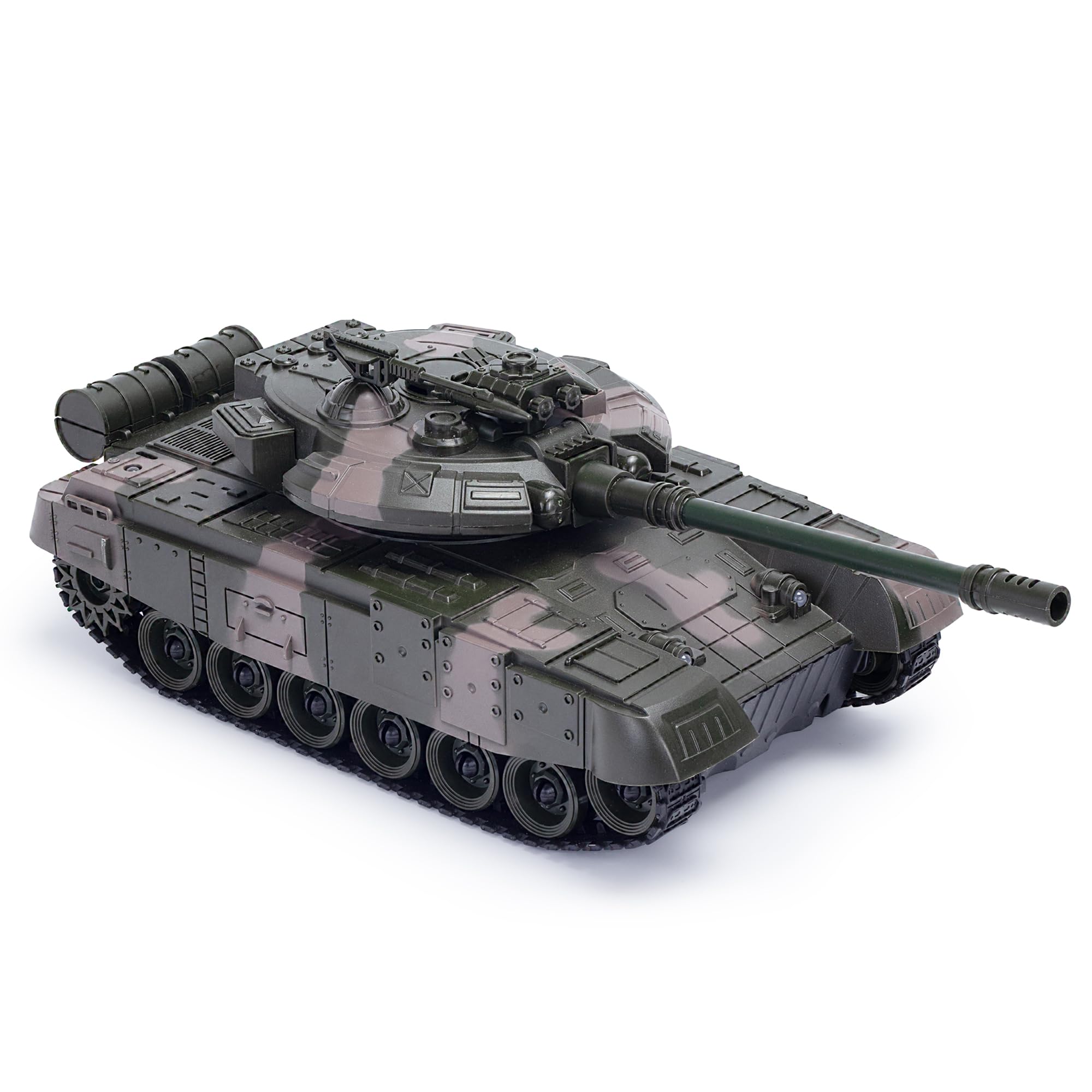 CMJ RC Cars 1:20 Scale RC Army Military Tank - 2.4GHz Remote Control with Sound & Light Effects