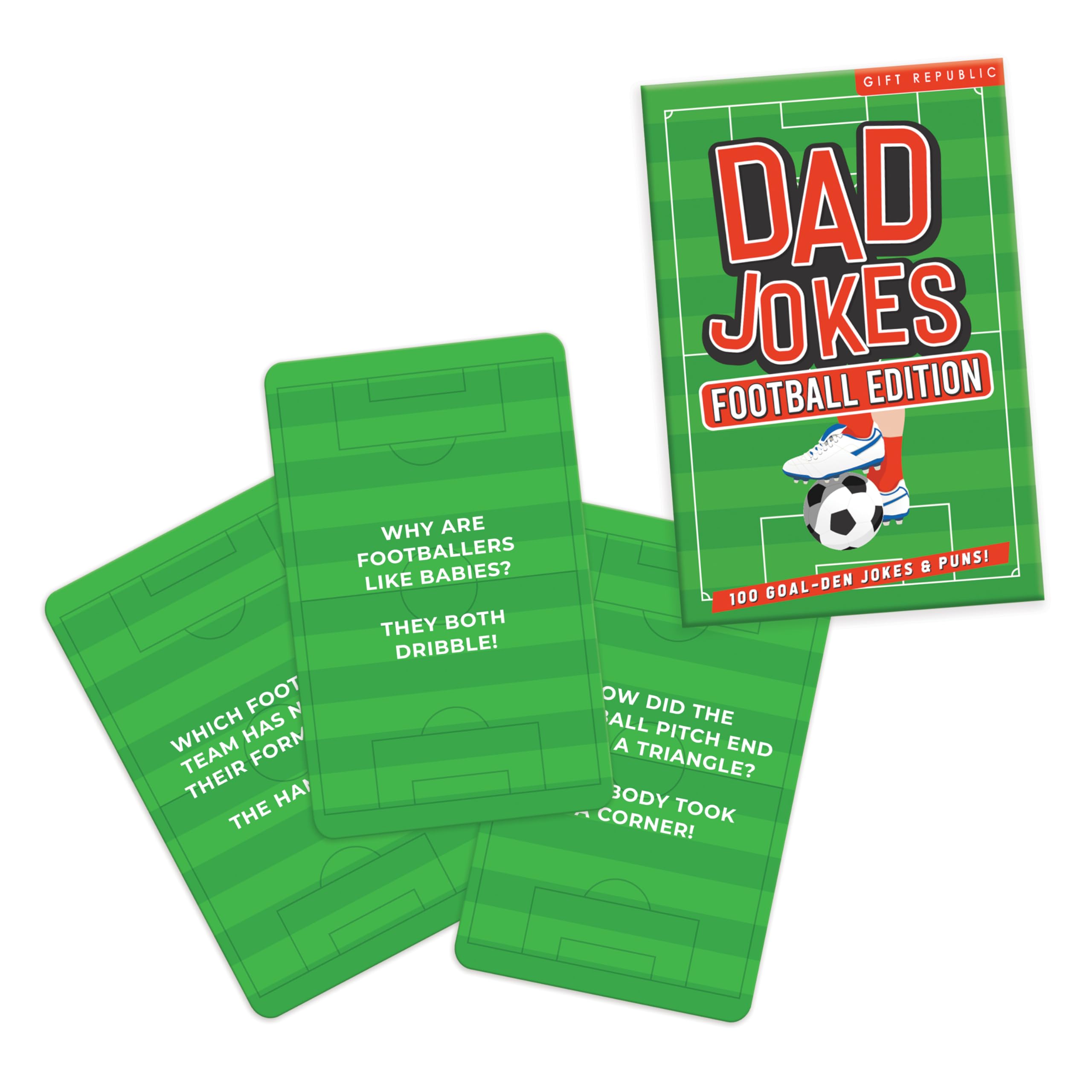 Gift Republic Football Dad Jokes - 100 Card Pack with Football-Themed Puns 13