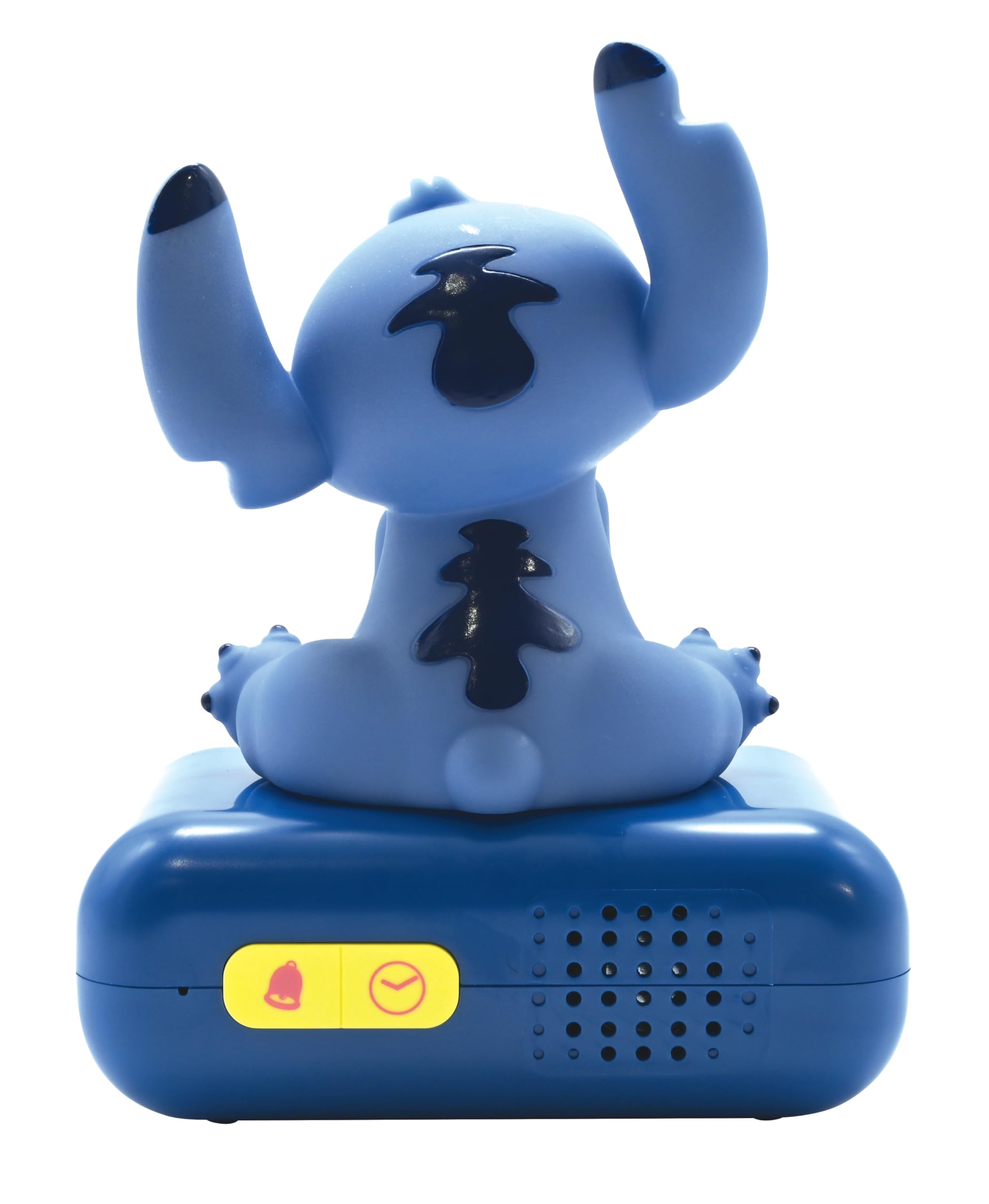 Lexibook Disney Stitch Nightlight Alarm Clock with Sounds and LCD Backlit Screen - Blue