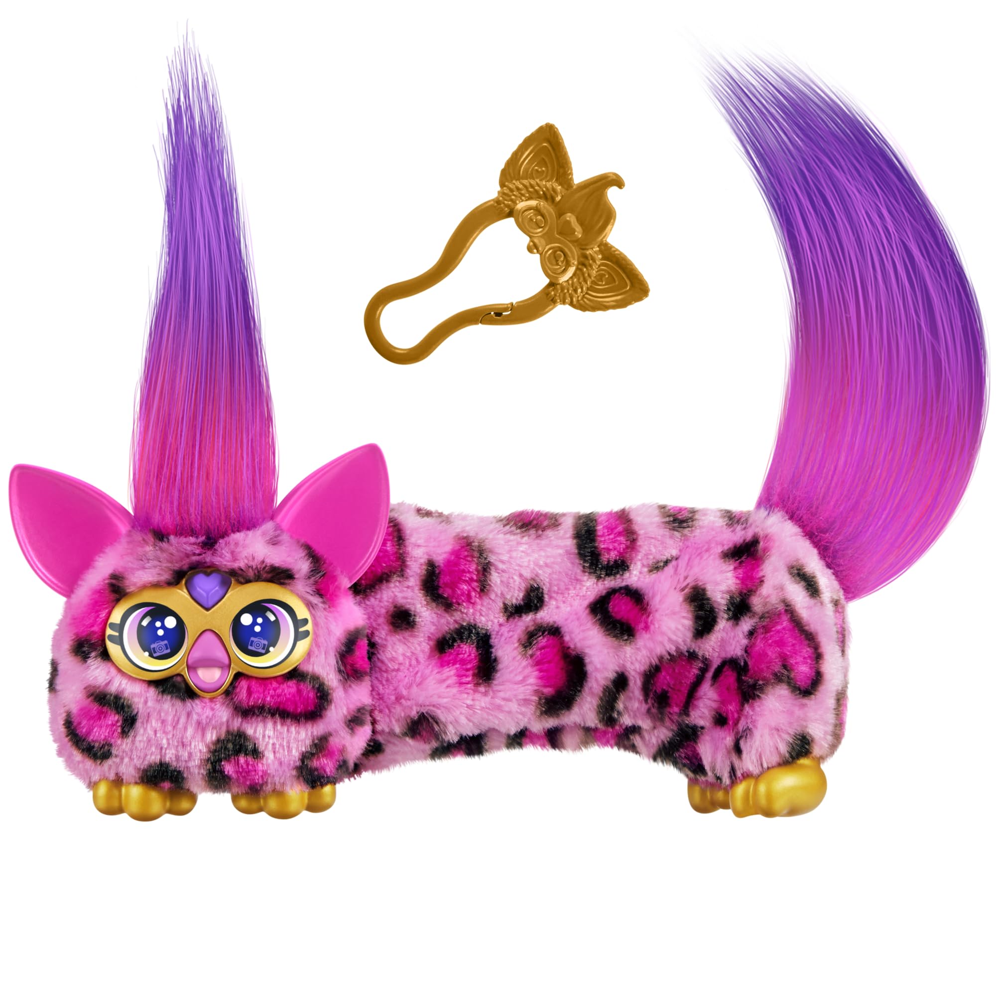 Furby Kitt-Ee-Luv Pink Cheetah Print Interactive Plush Toy with Music & Sound Effects