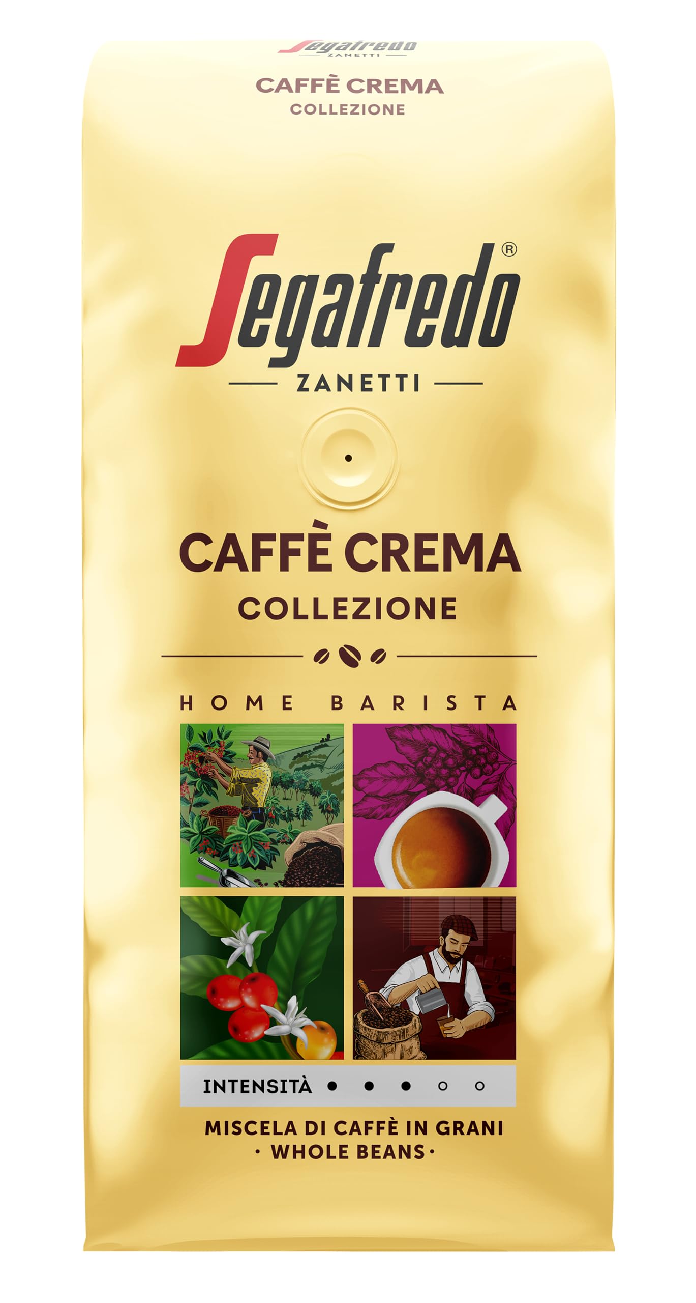 Segafredo Zanetti Caffè Crema Collezione Whole Coffee Beans 1kg