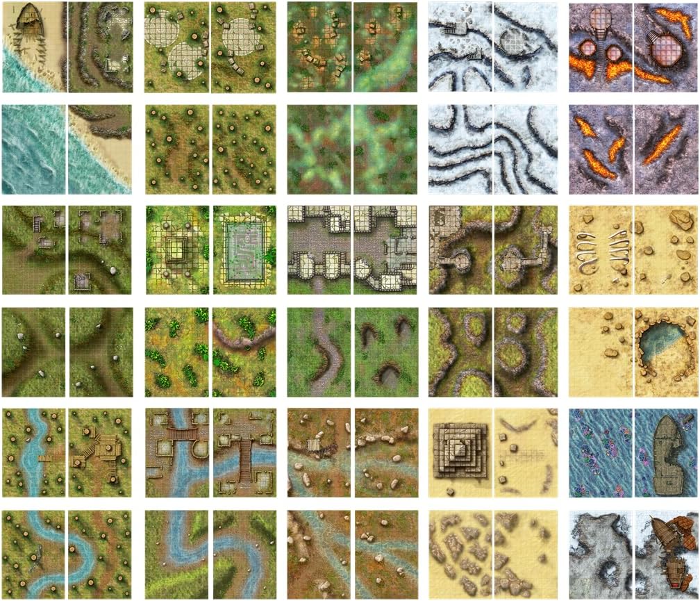 Loke BattleMats Giant Book of Battle Mats Wilds, Wrecks & Ruins Game Accessory 3