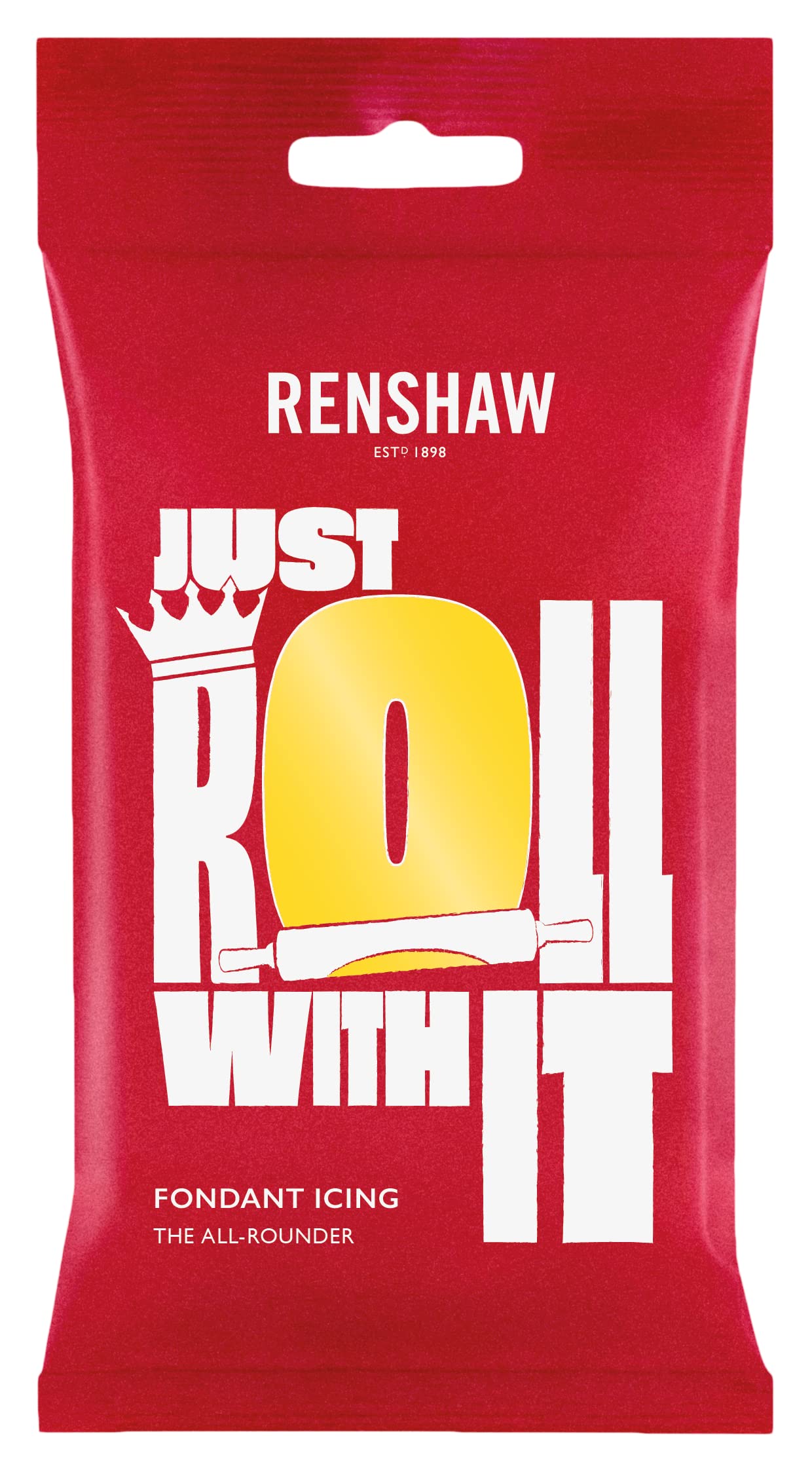 Renshaw Yellow Just Roll With It Fondant Icing, 1 kg