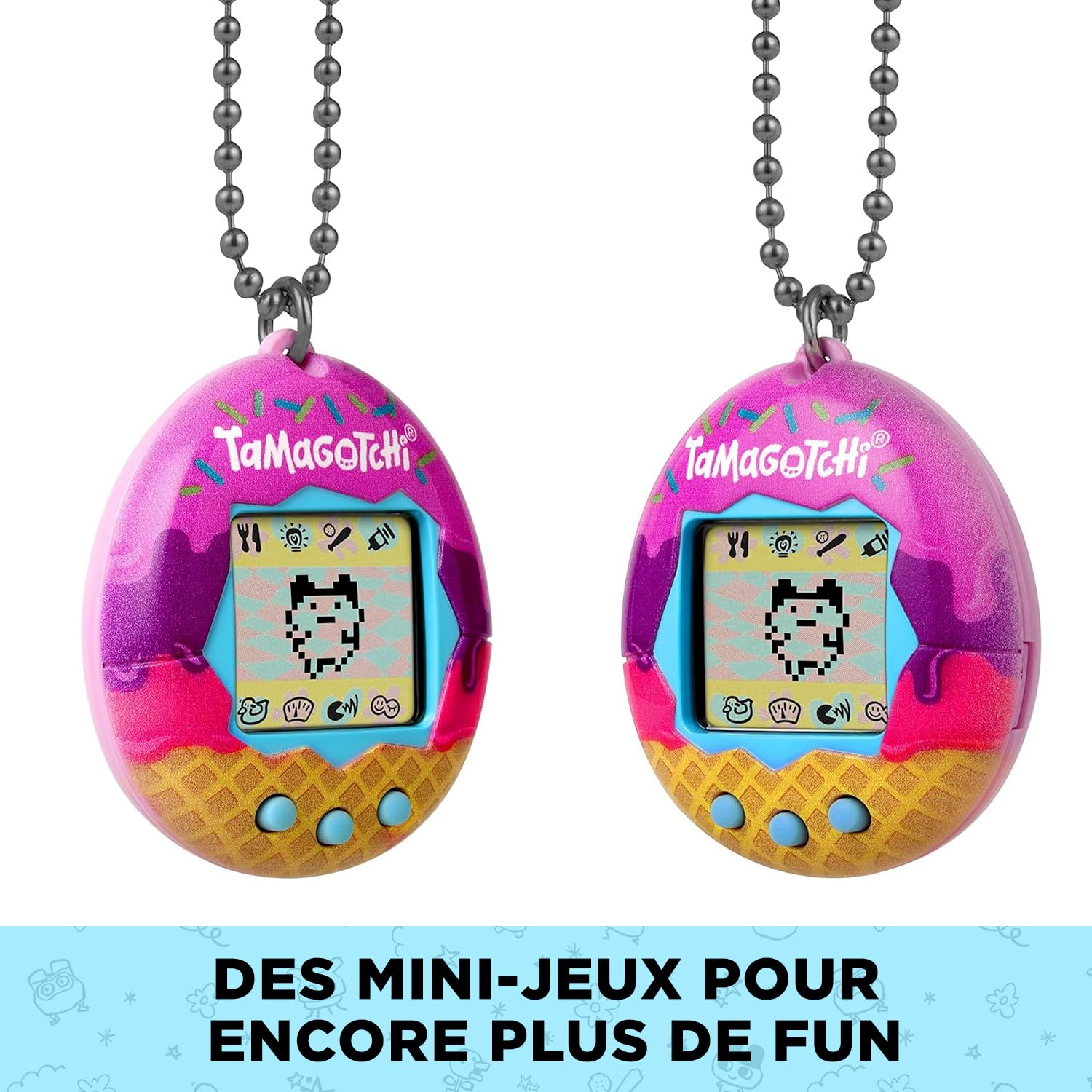Bandai Tamagotchi Original Ice Cream Shell - Retro Virtual Pet Toy for Kids & Adults 8+
