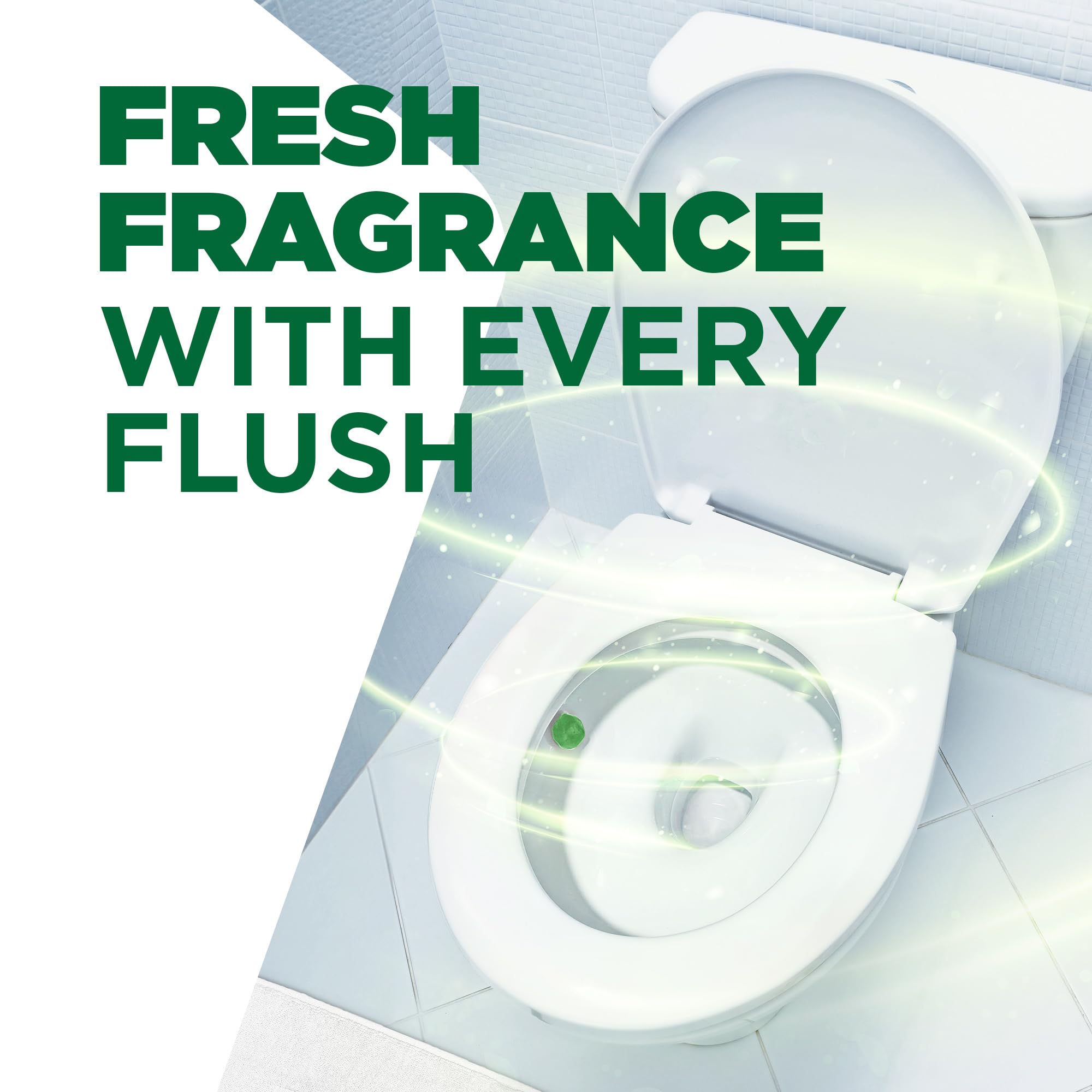 Harpic Hygienic Fresh Sticker Adhesive Toilet Block, Pine Scent, 12 Count Pack 7