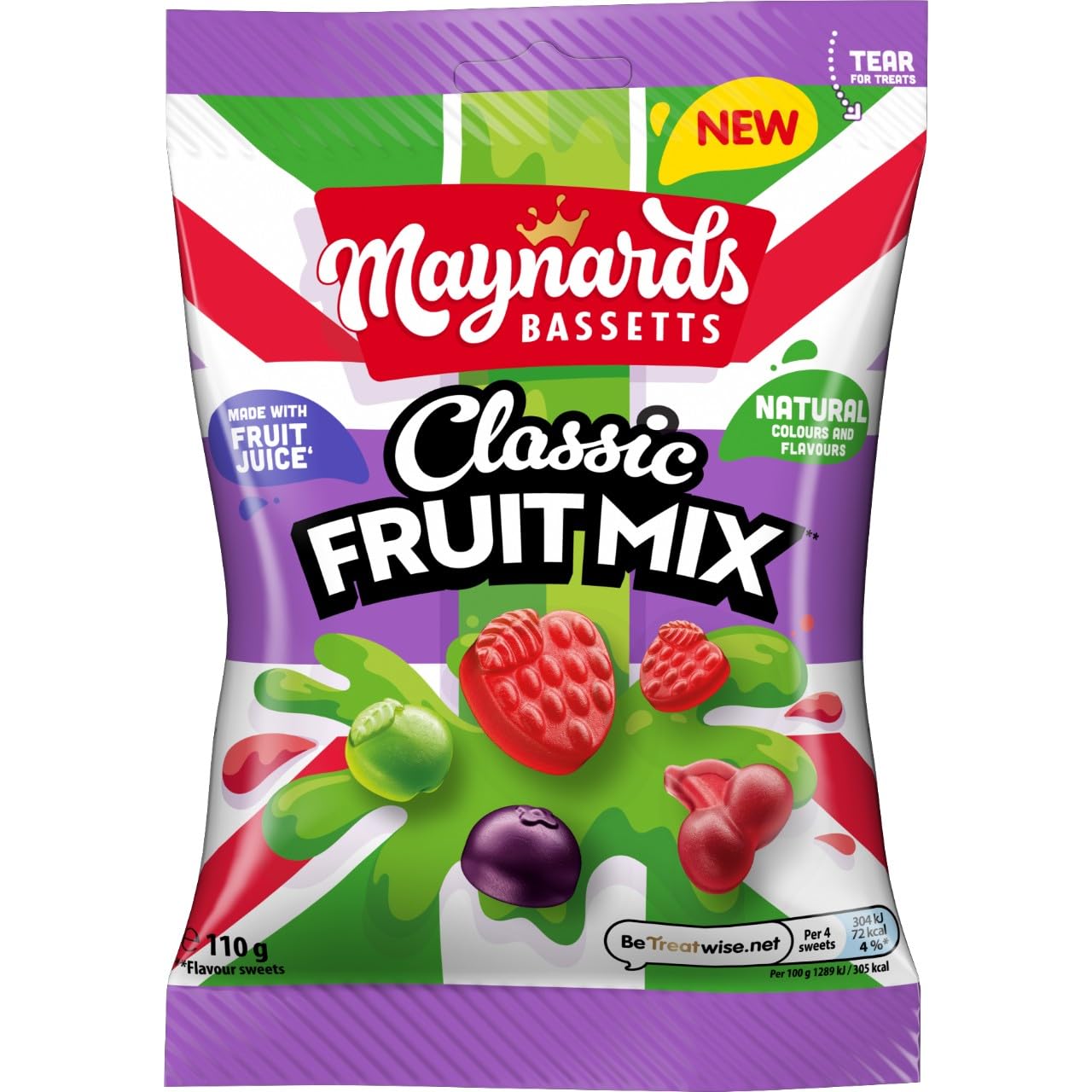 Maynards Bassetts Classic Fruit Mix Sweets - Chewy Fruit Flavoured Candies