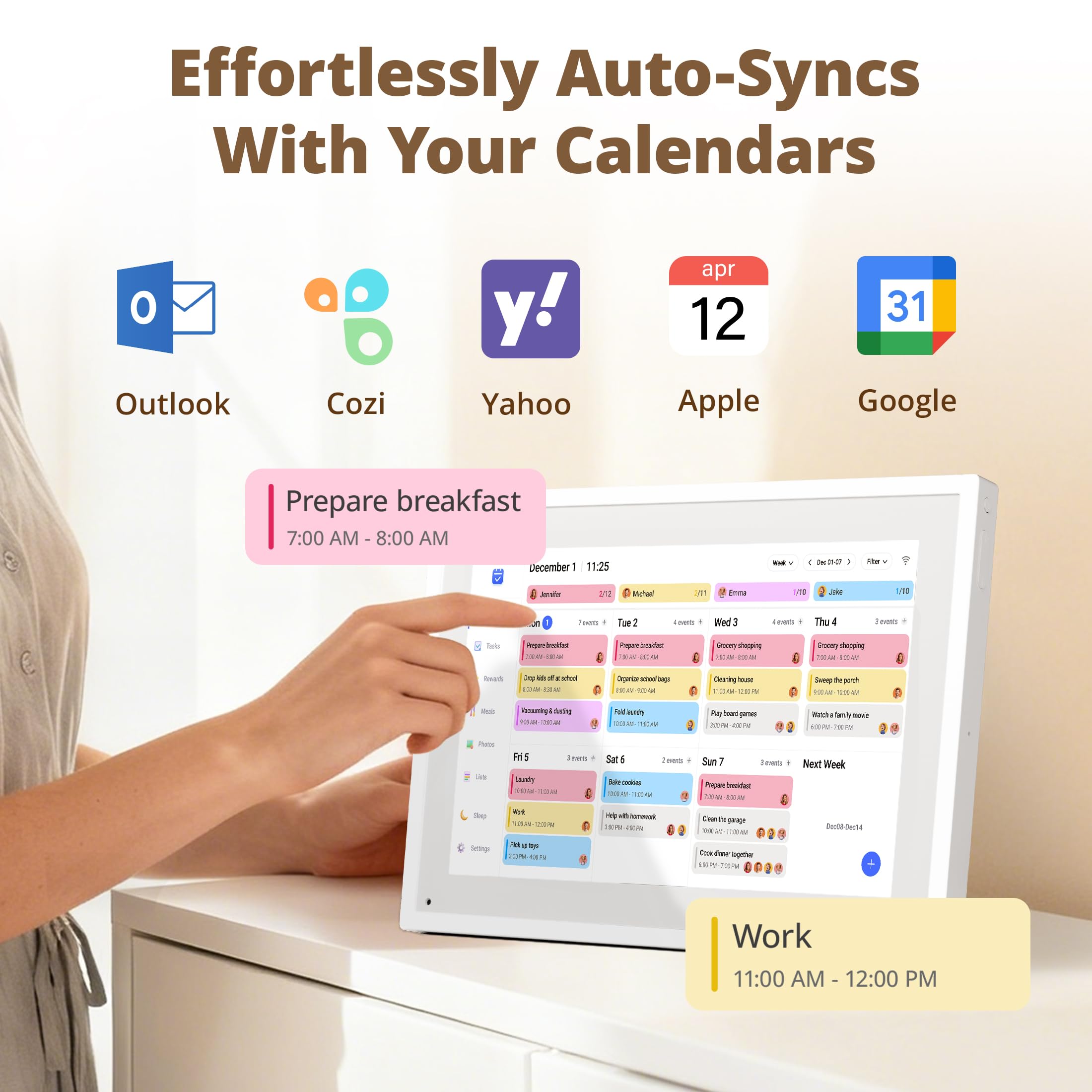 Dragon Touch 10.1 inch Digital Wall Calendar | 1920x1080P FHD | Family Planner & Photo Frame 2