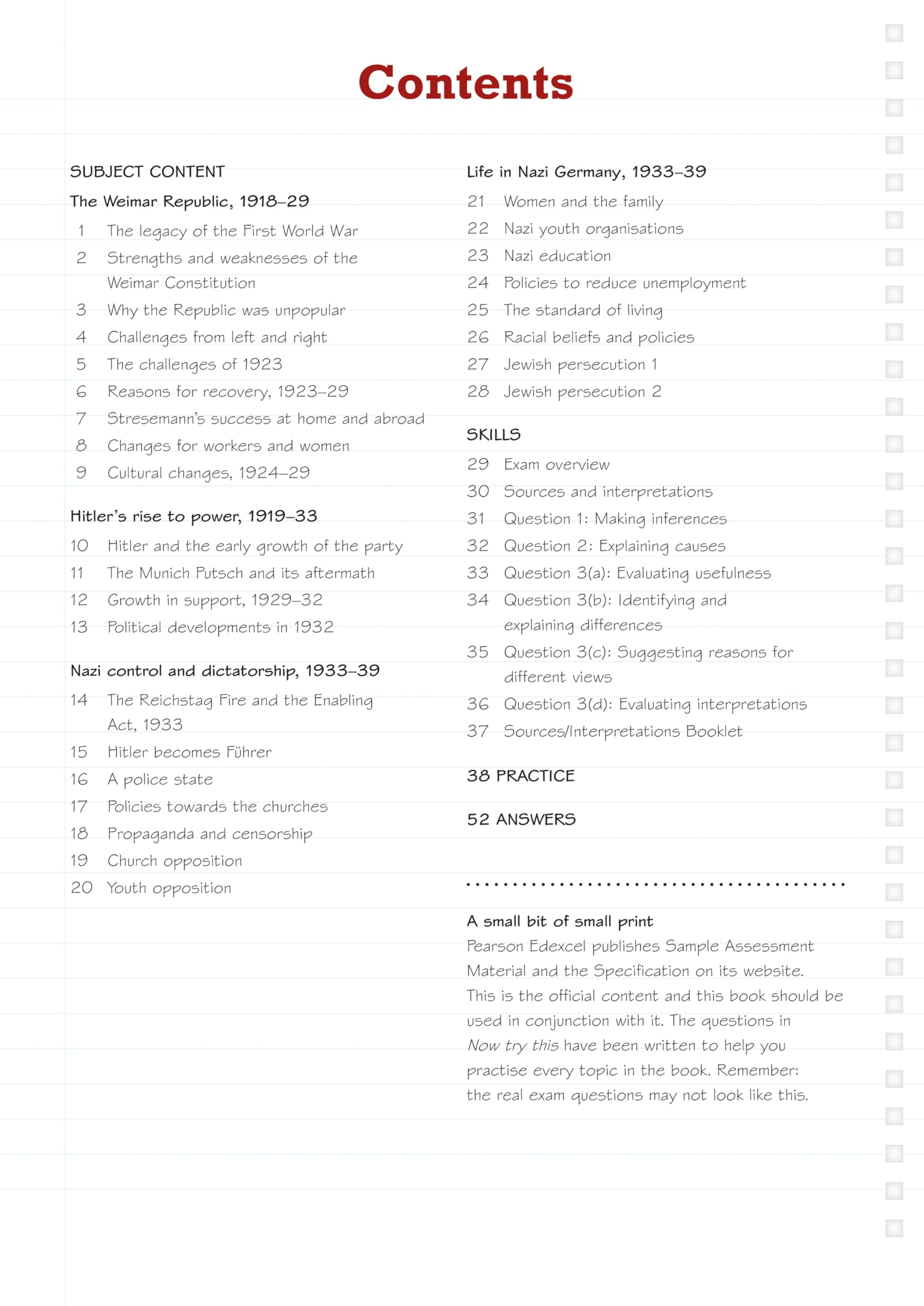 PEARSON EDUCATION Revise Edexcel GCSE (9-1) History Weimar and Nazi Germany Revision Guide and Workbook + App