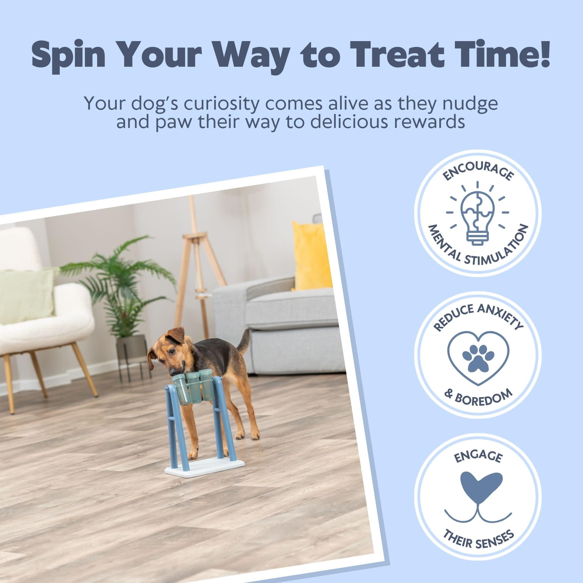 TRIXIE Dog Activity Turn Around Puzzle Toy | Interactive Mental Stimulation | Plastic 3