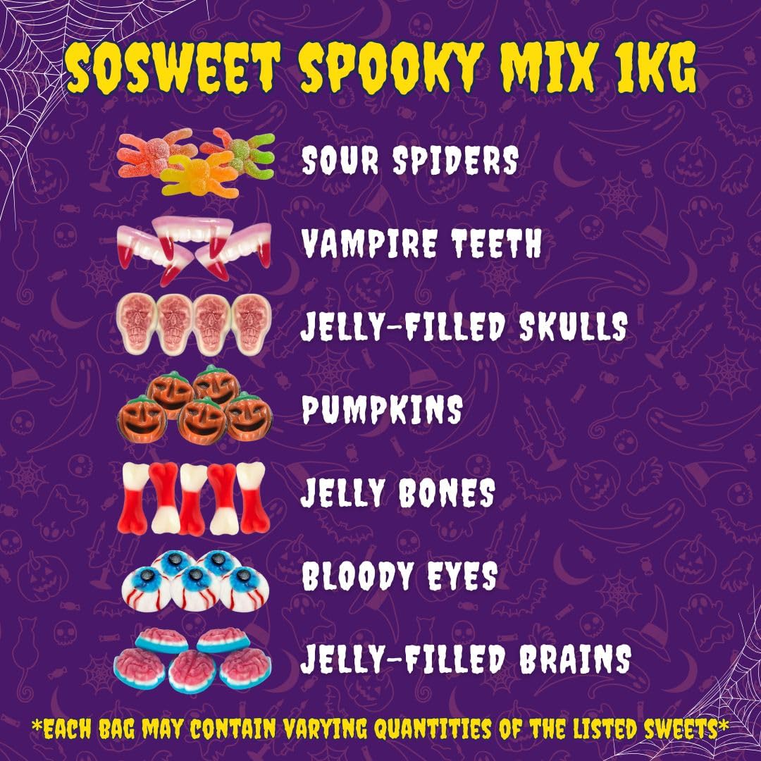 SoSweet Spooky Sweet Mix – 1kg Sharing Bag Halloween Treats