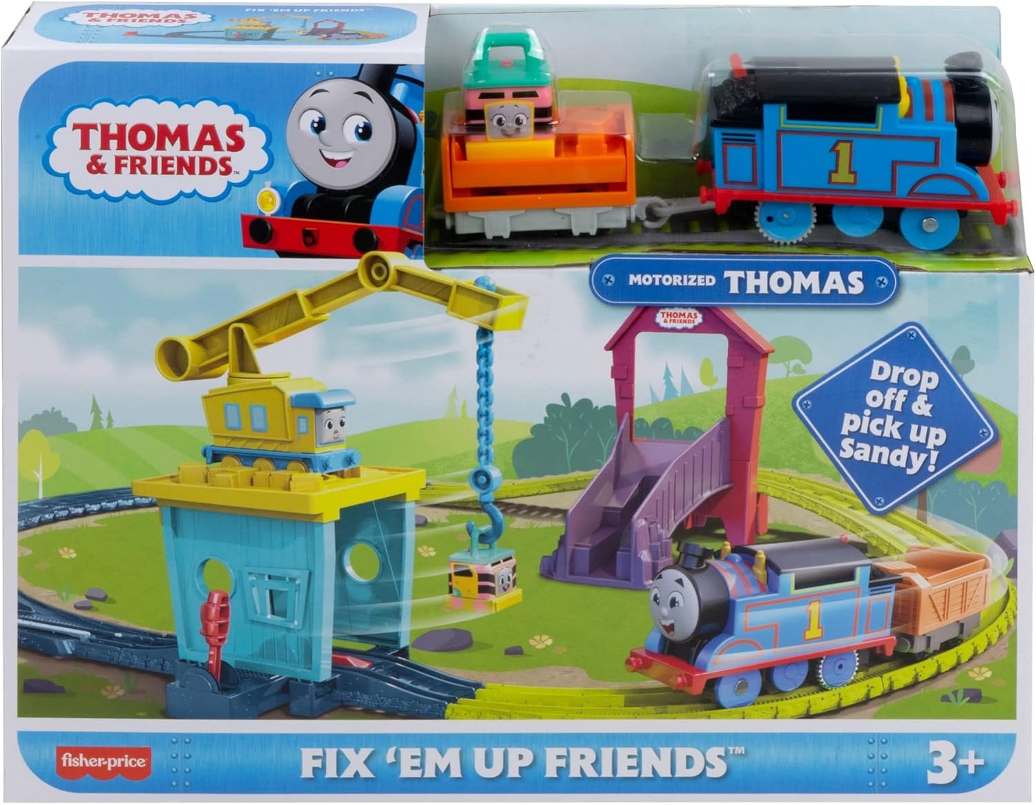 Fisher-Price Thomas and Friends Fix 'Em Up Friends - Battery-Powered Train Playset for Toddlers 4