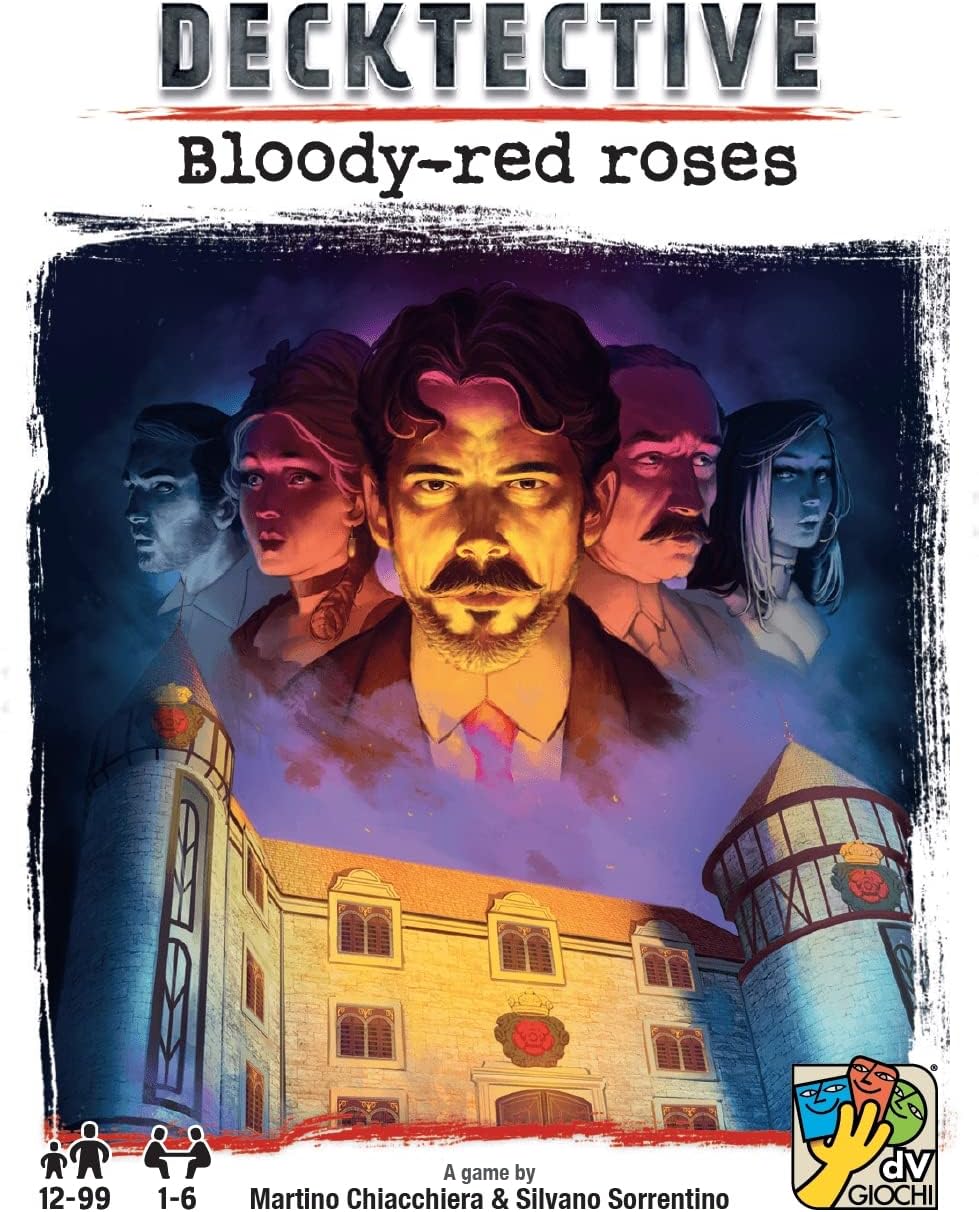 dV Giochi Decktective Bloody Red Roses White Box Mystery Card Game
