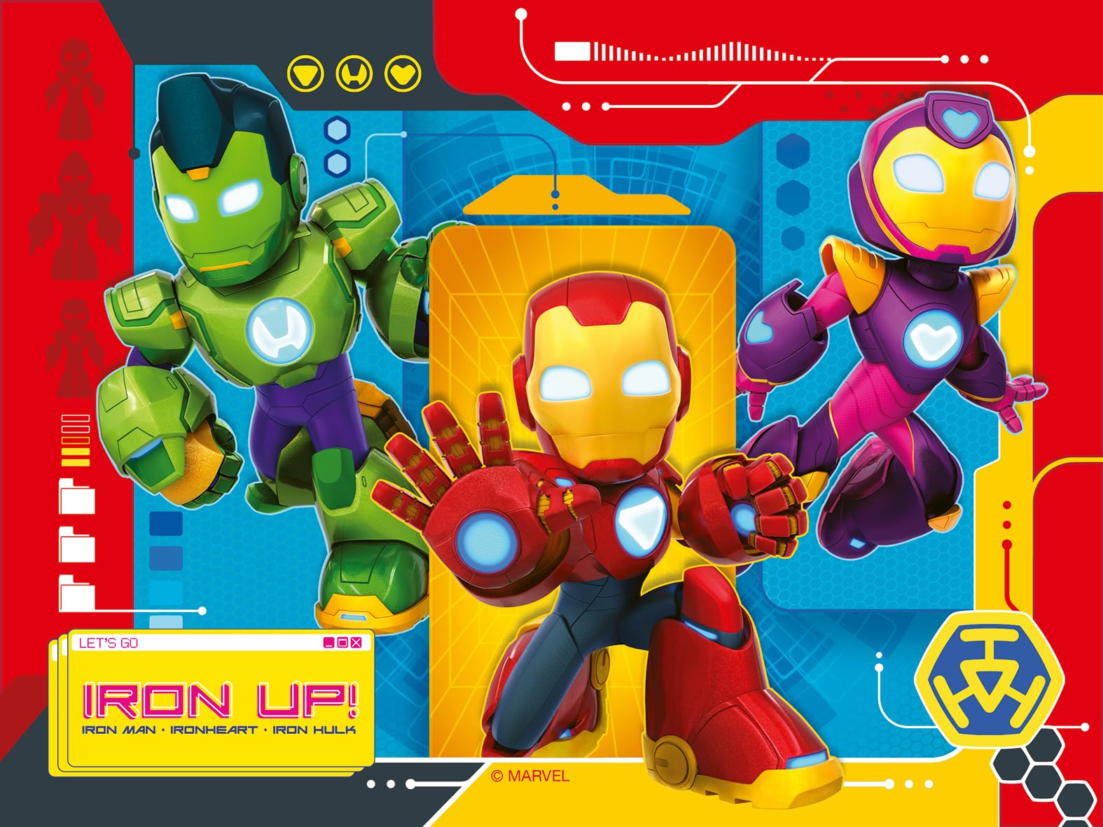 Ravensburger Iron Man & His Awesome Friends 4-in-a-Box Progressive Puzzle Pack 10