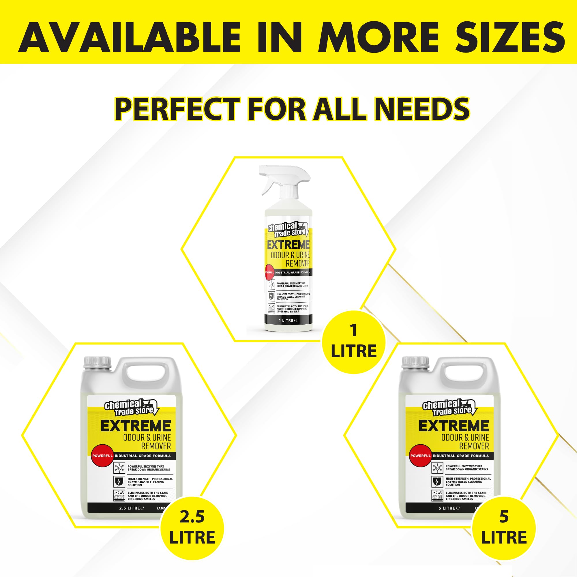 Chemical Trade Store Extreme Odour & Urine Remover - 1L Liquid Enzyme Cleaner 5