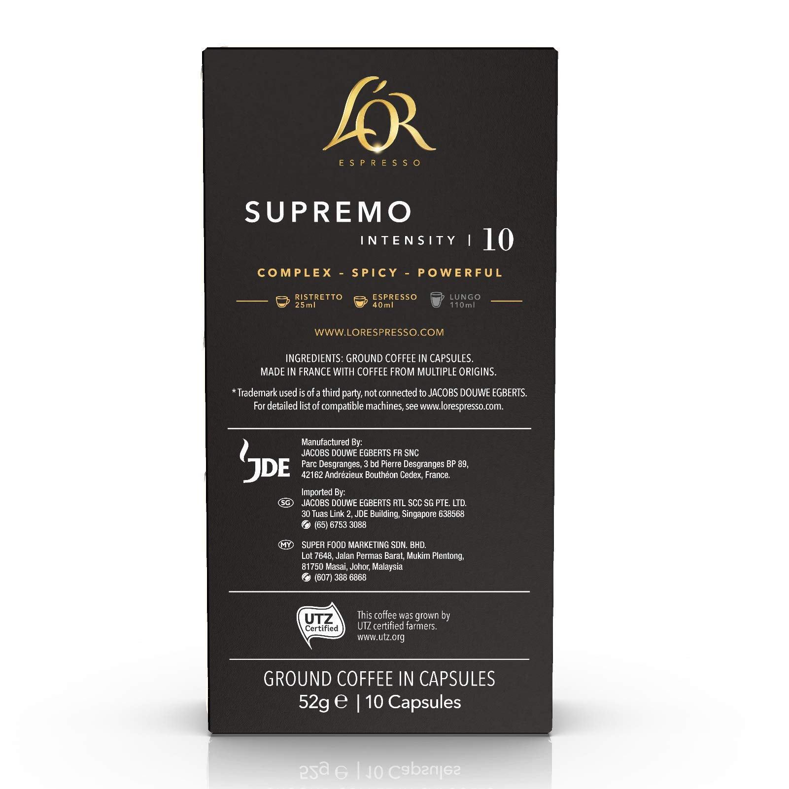 L'OR Espresso Supremo Intensity 10 - Coffee Capsules (Pack of 10) 3