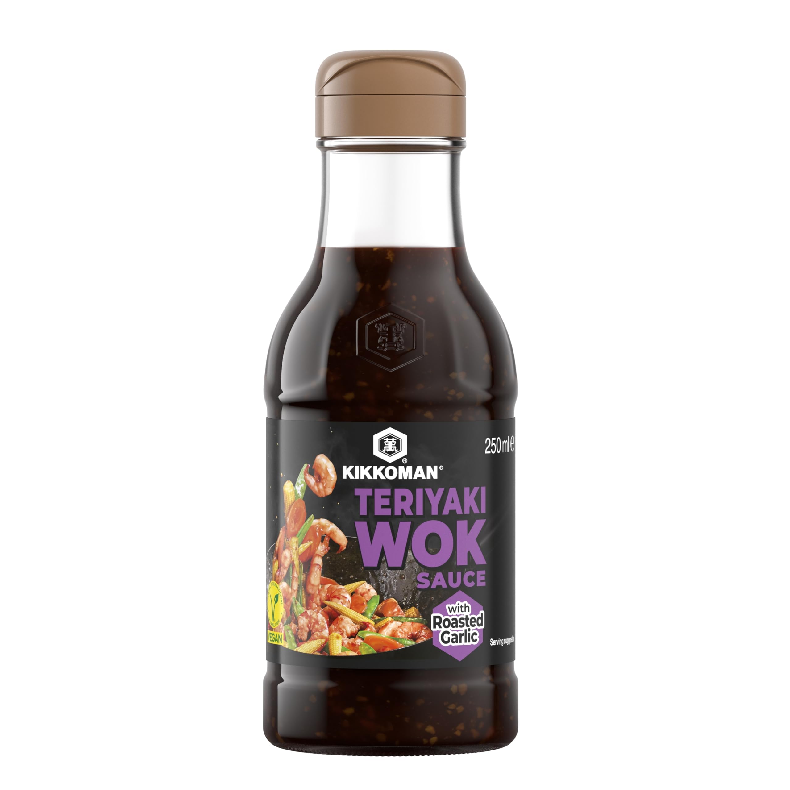 Kikkoman Teriyaki Stir Fry Sauce with Roasted Garlic - Rich Umami Flavor | 250ml 1