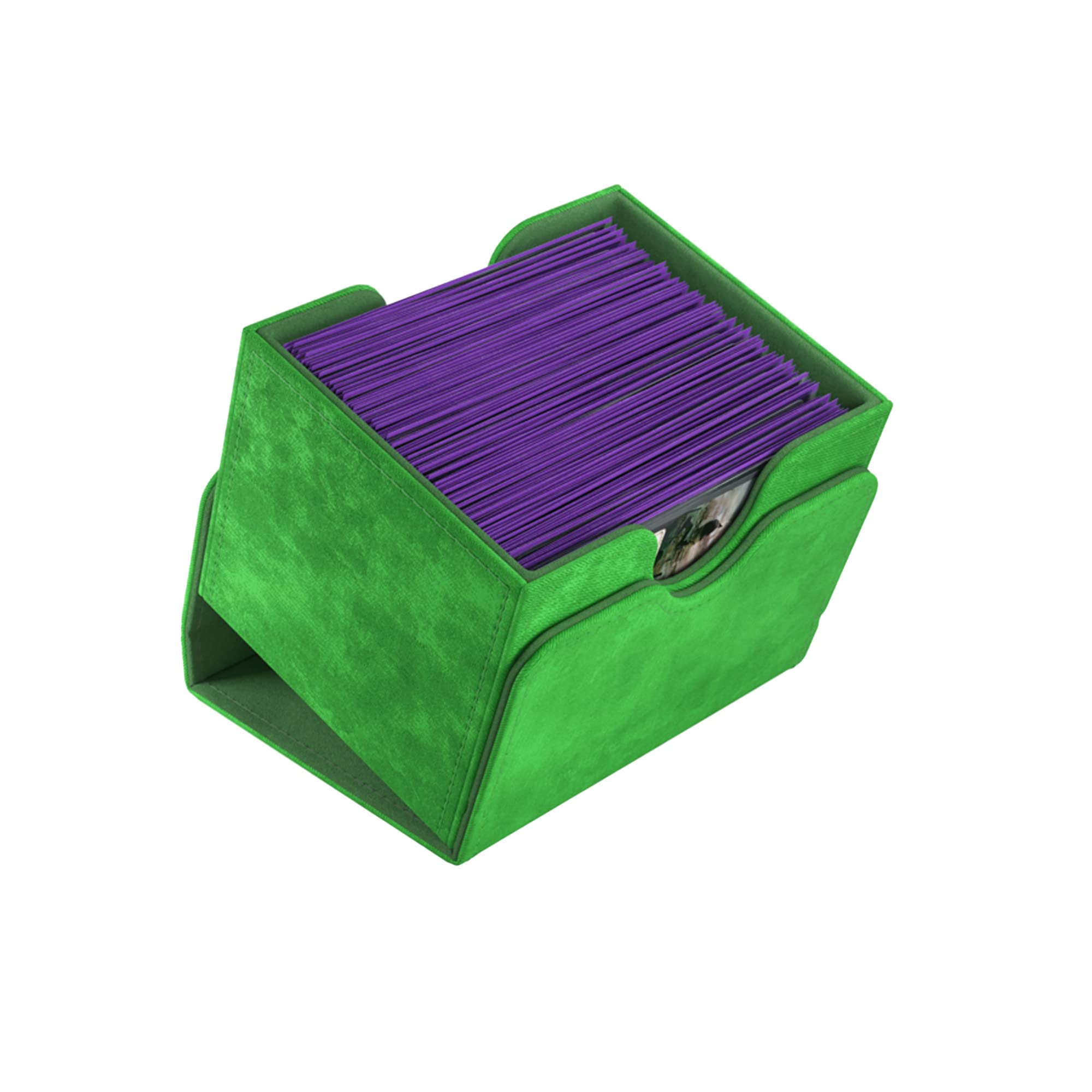 Gamegenic Sidekick 100+ XL Card Storage Box - Holds 100 Double-Sleeved Cards, Green 4