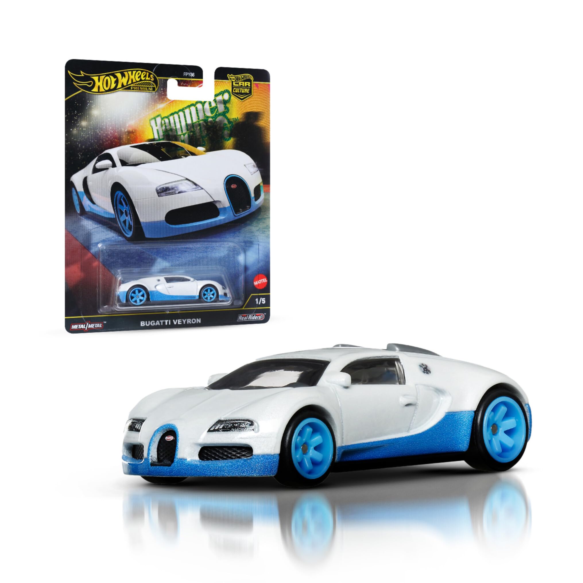 Hot Wheels Premium Bugatti Veyron - 1:64 Scale Die-Cast Car Culture Vehicle 7