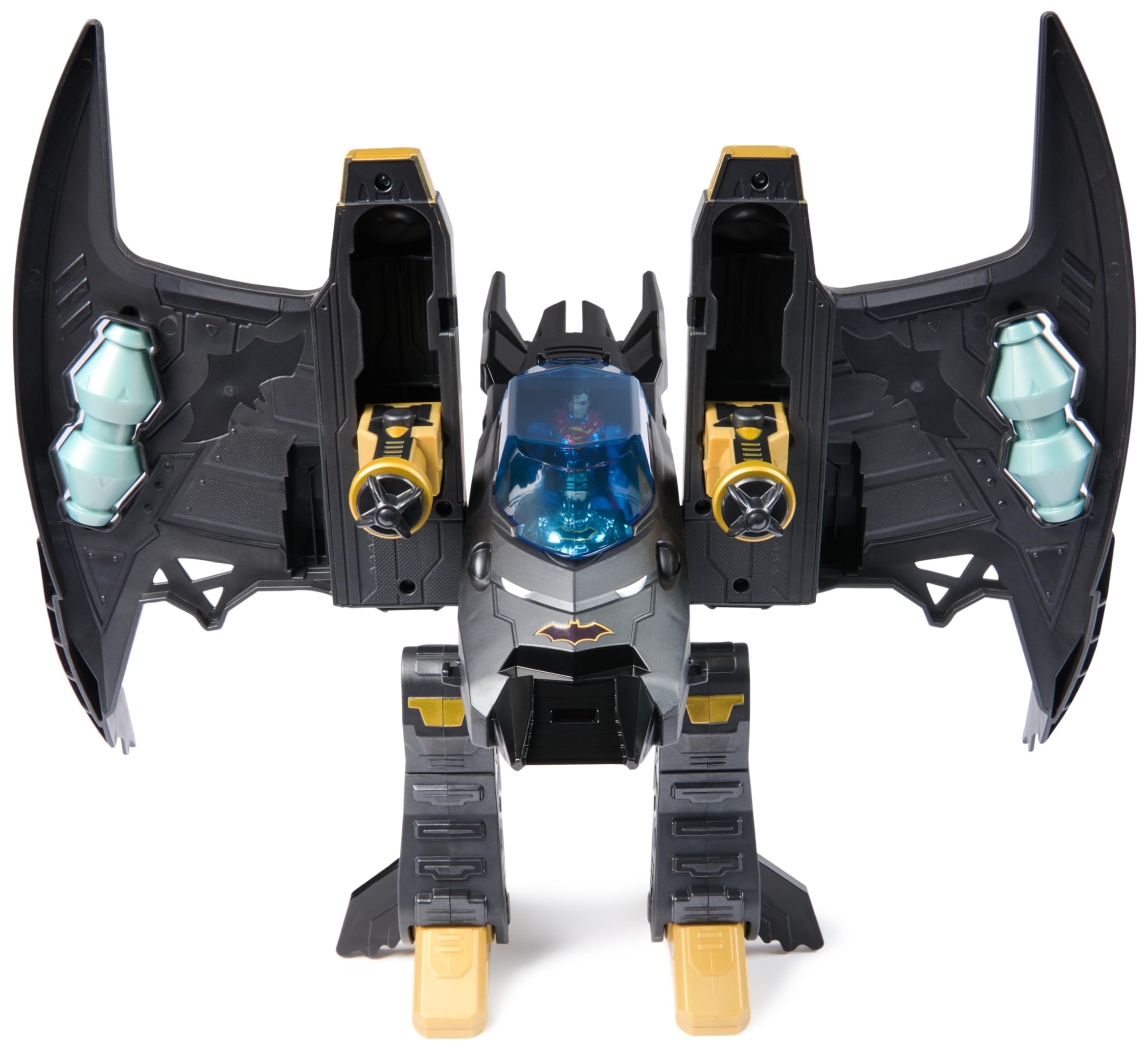 Metal Force Transforming Batwing - 2-in-1 Playset with Figures & Cards