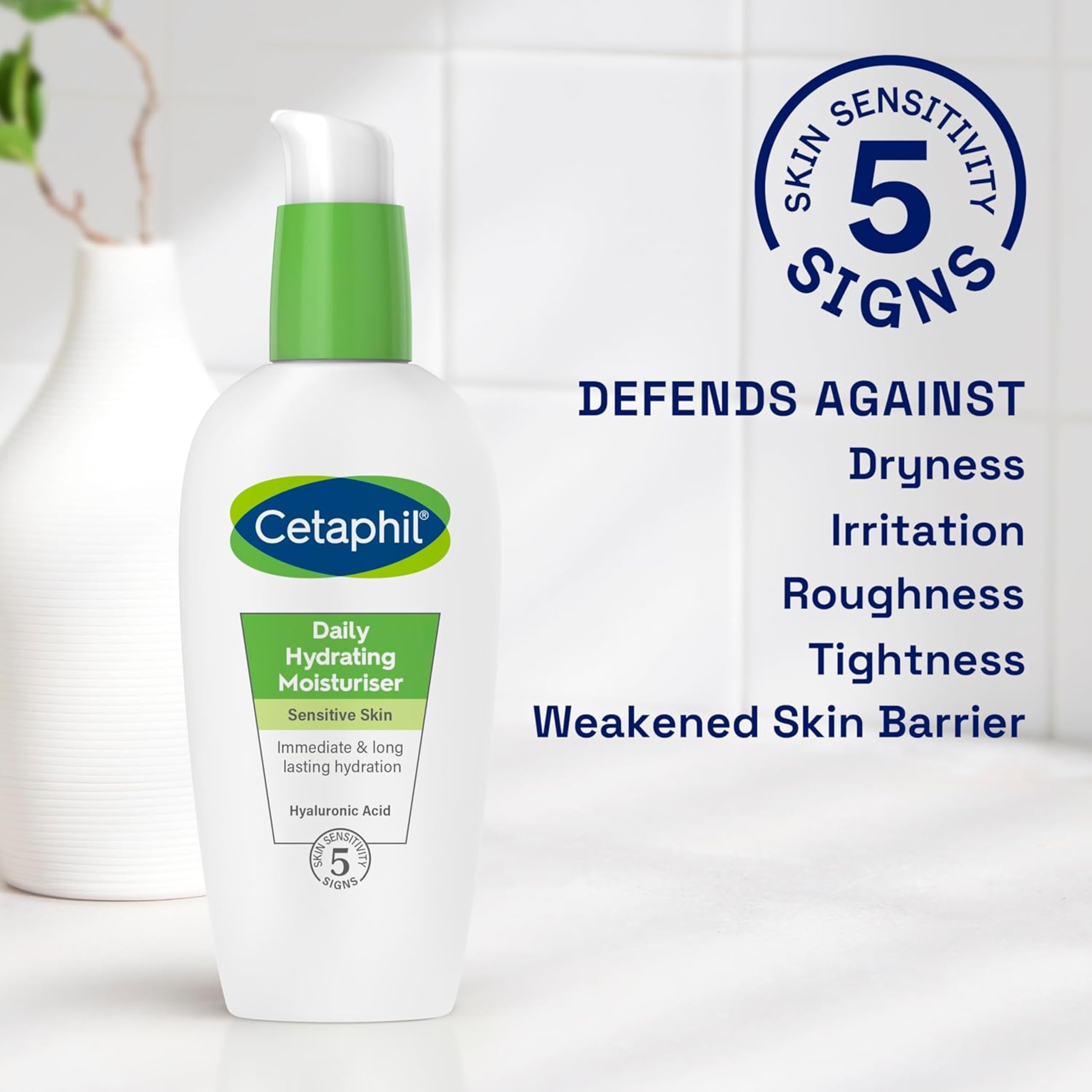 Cetaphil Daily Hydrating Face Moisturiser (88ml) - Lightweight Hyaluronic Acid Moisturizer for Sensitive Skin 4