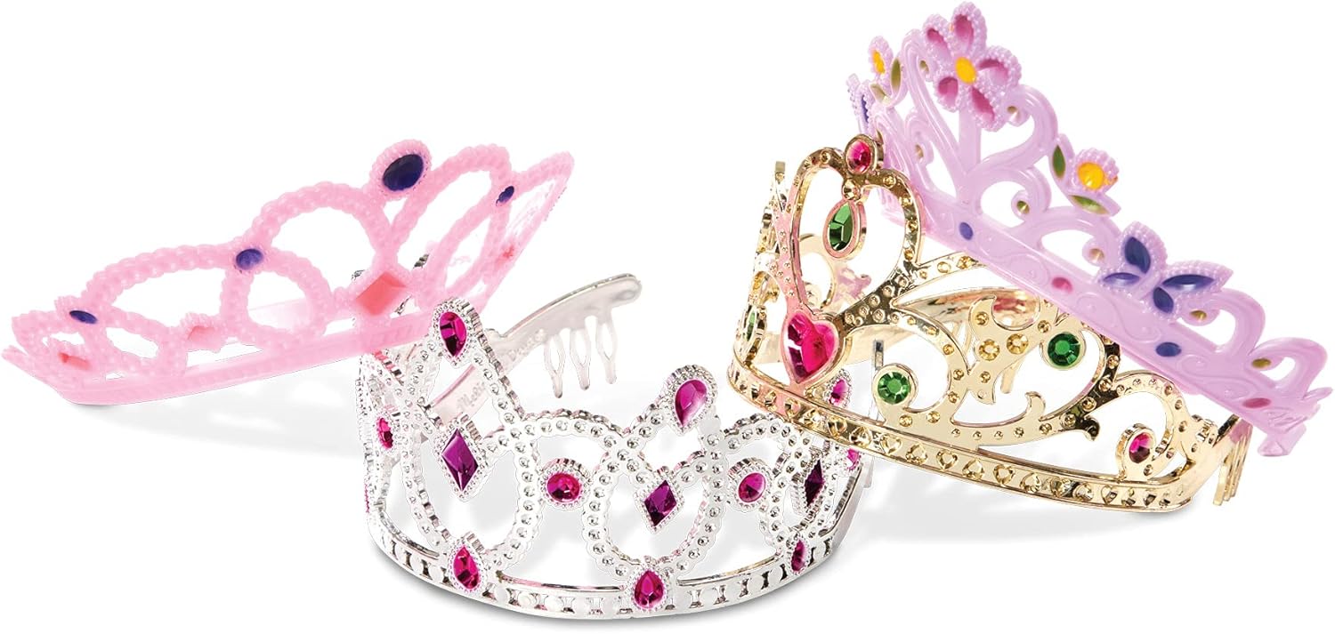 Melissa & Doug Dress-Up Tiaras Role Play Collection - 4-Pack Pretend Play Set for Kids 3-6 6