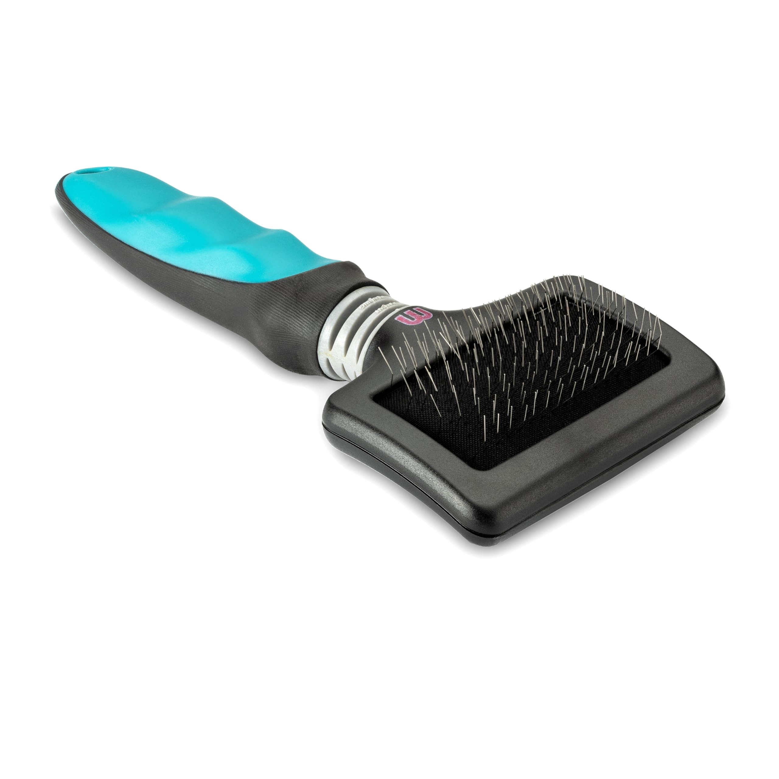 Mikki Soft Pin Slicker Brush - Removes Knots & Dead Hair | Ergonomic Handle | Small Size 2