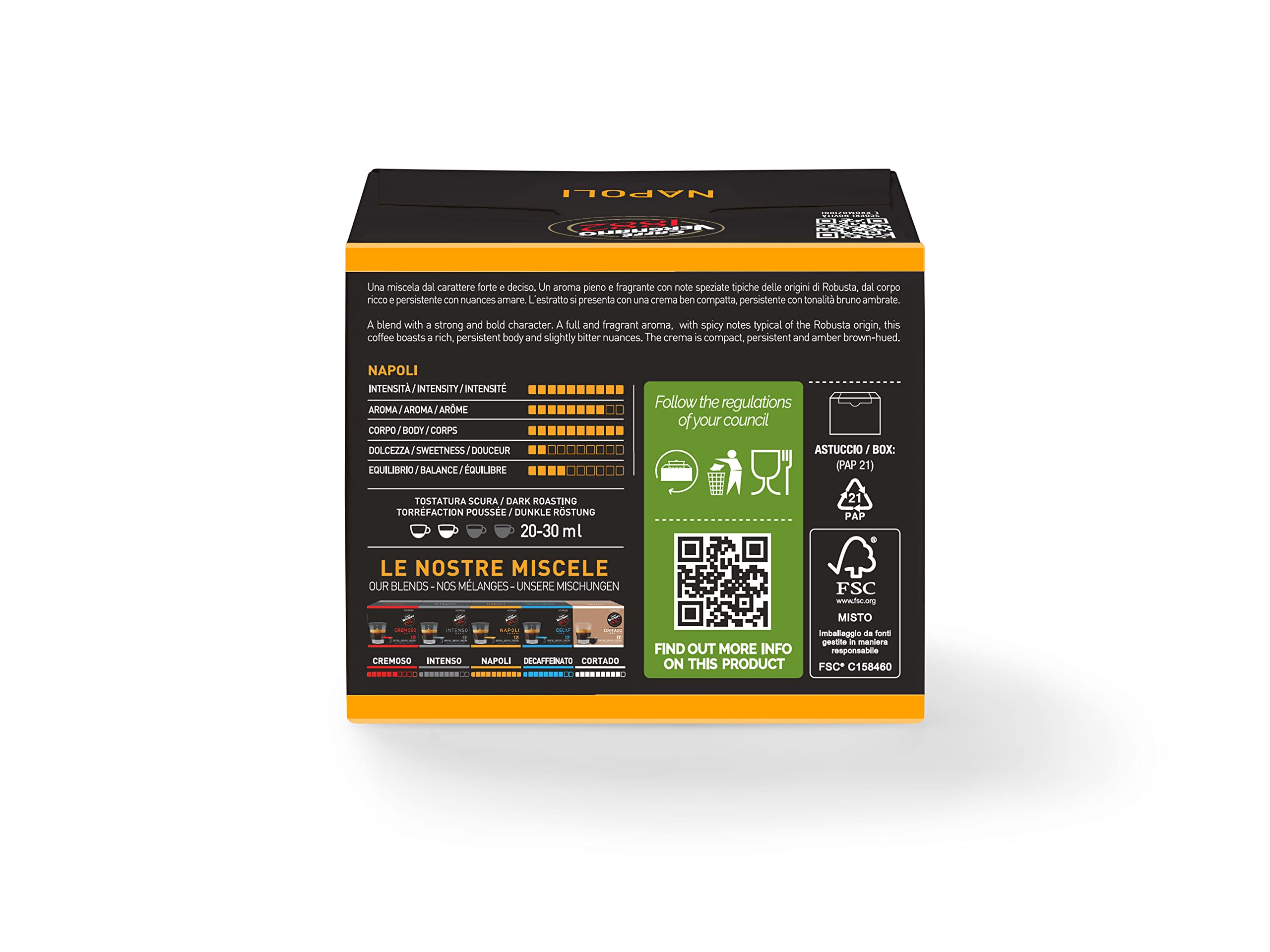 Caffè Vergnano 1882 Coffee Capsules - Napoli Blend Compatible with Nescafé Dolce Gusto | 6 Packs of 2 Count 3