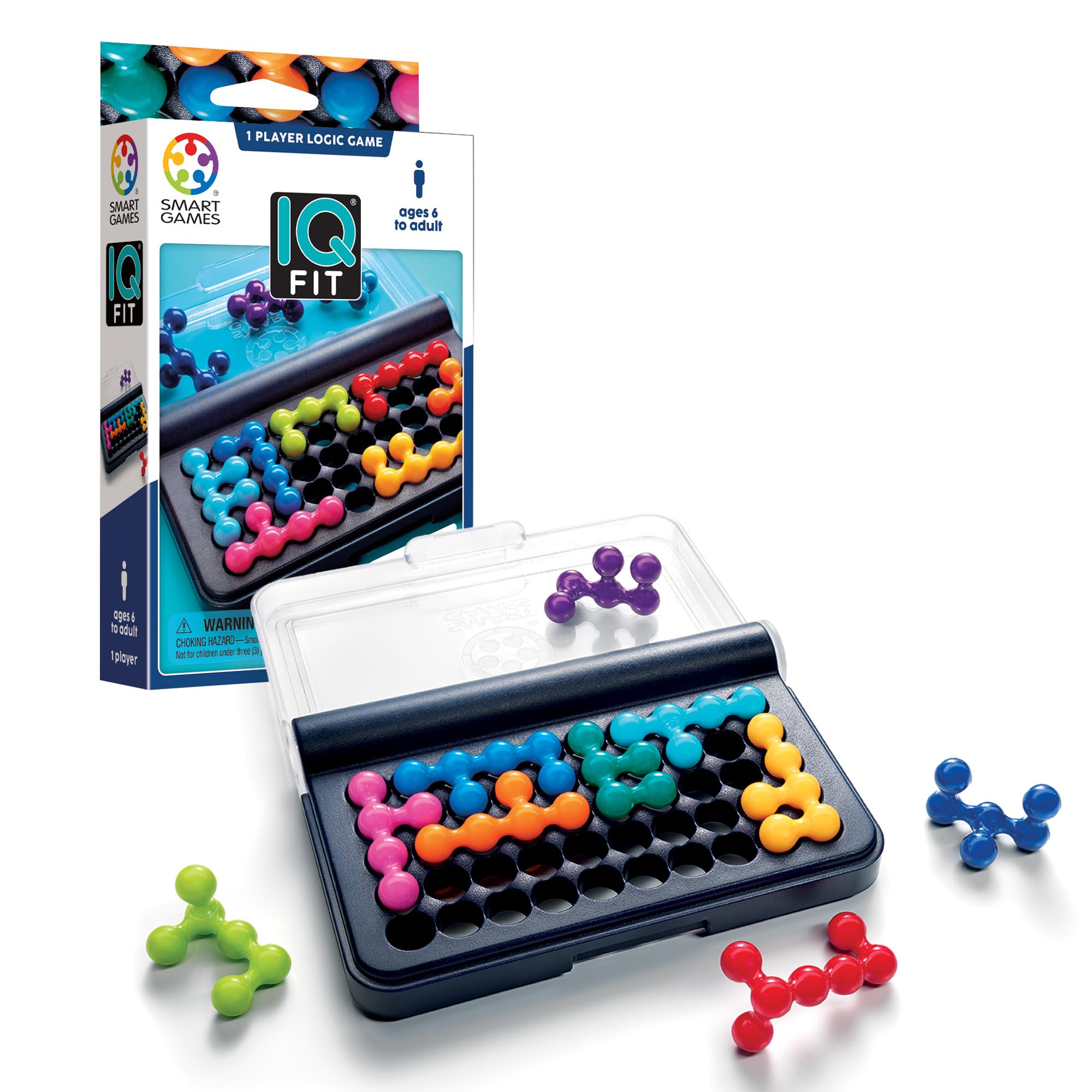 SmartGames IQ Fit - 120 Brain-Challenging Logic Puzzles | Portable Travel Game 1