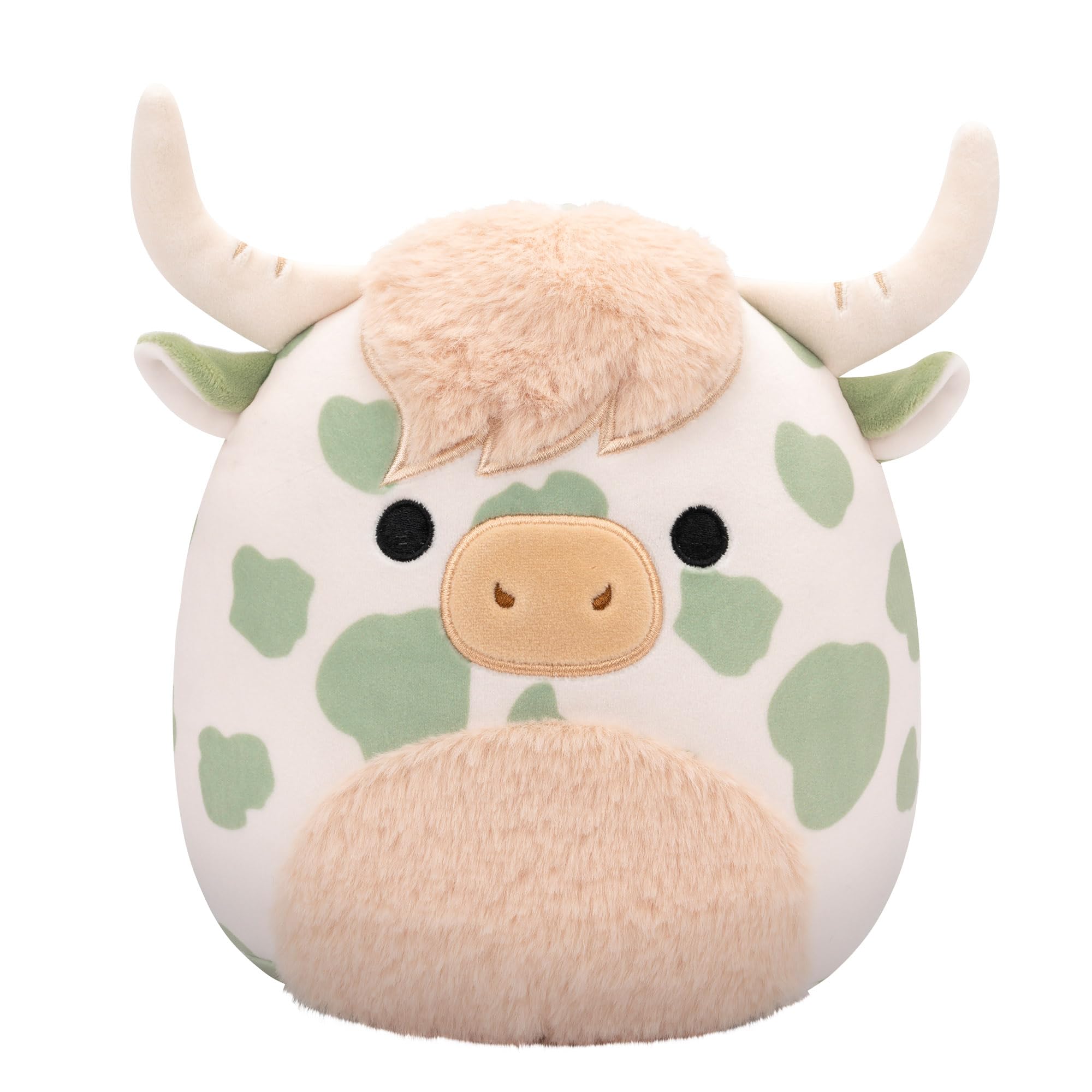 Squishmallows Original 7.5 Inch Plush - Celestino the Sage Green Spotted Highland Cow