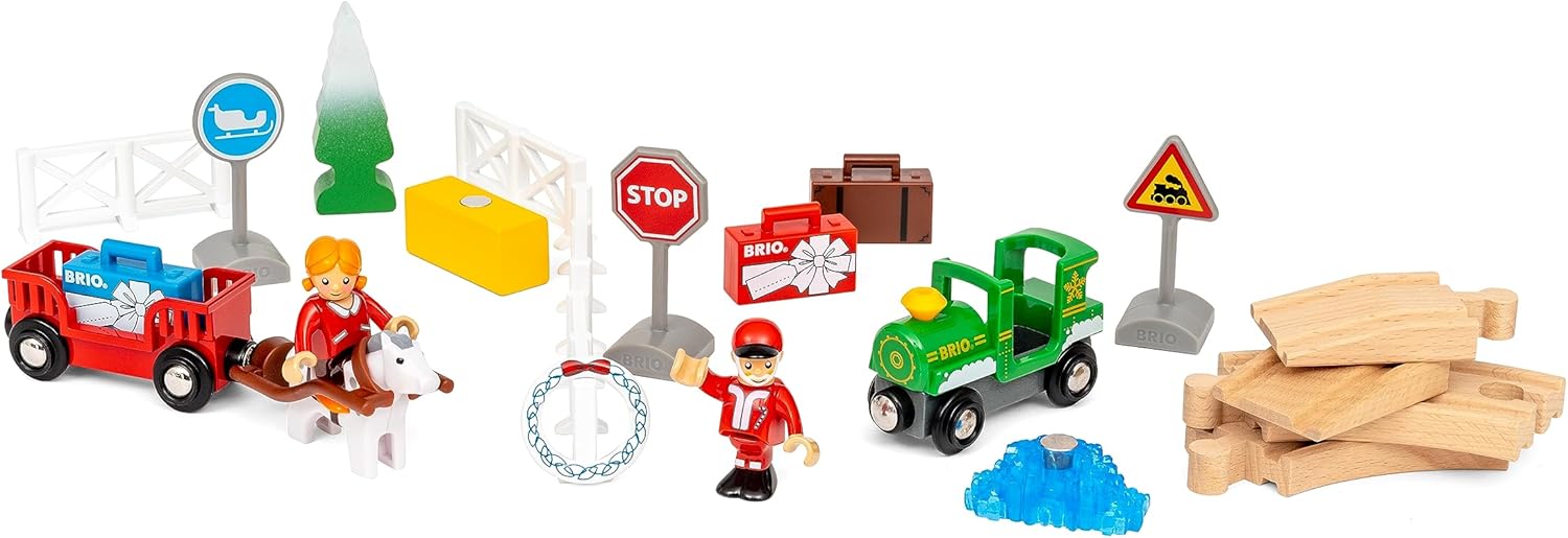 BRIO World 2023 Christmas Advent Calendar - Wooden Train Playset for Kids 3+