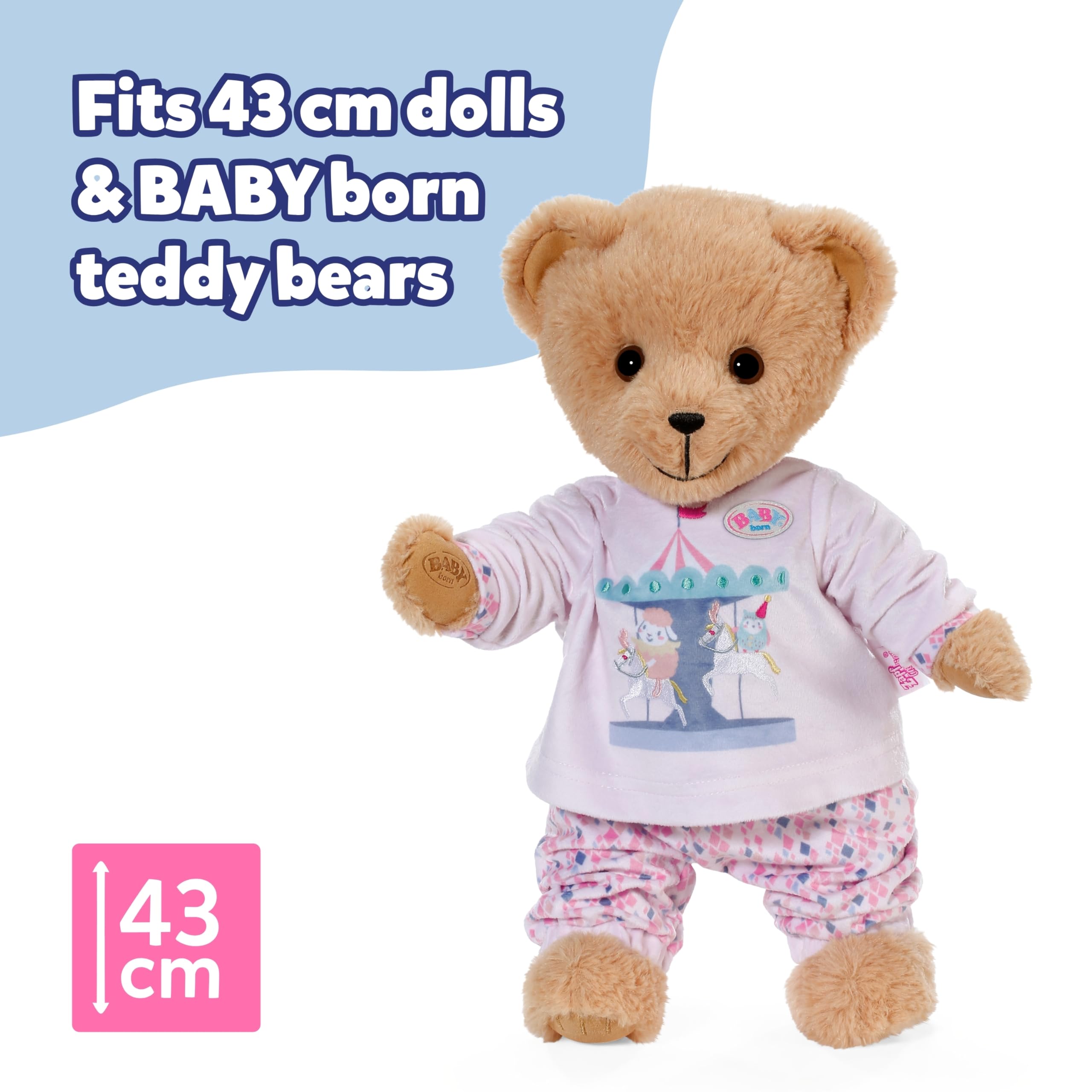 BABY born Pyjamas - Long-Sleeved Shirt & Colorful Leggings Doll Clothes Set 2