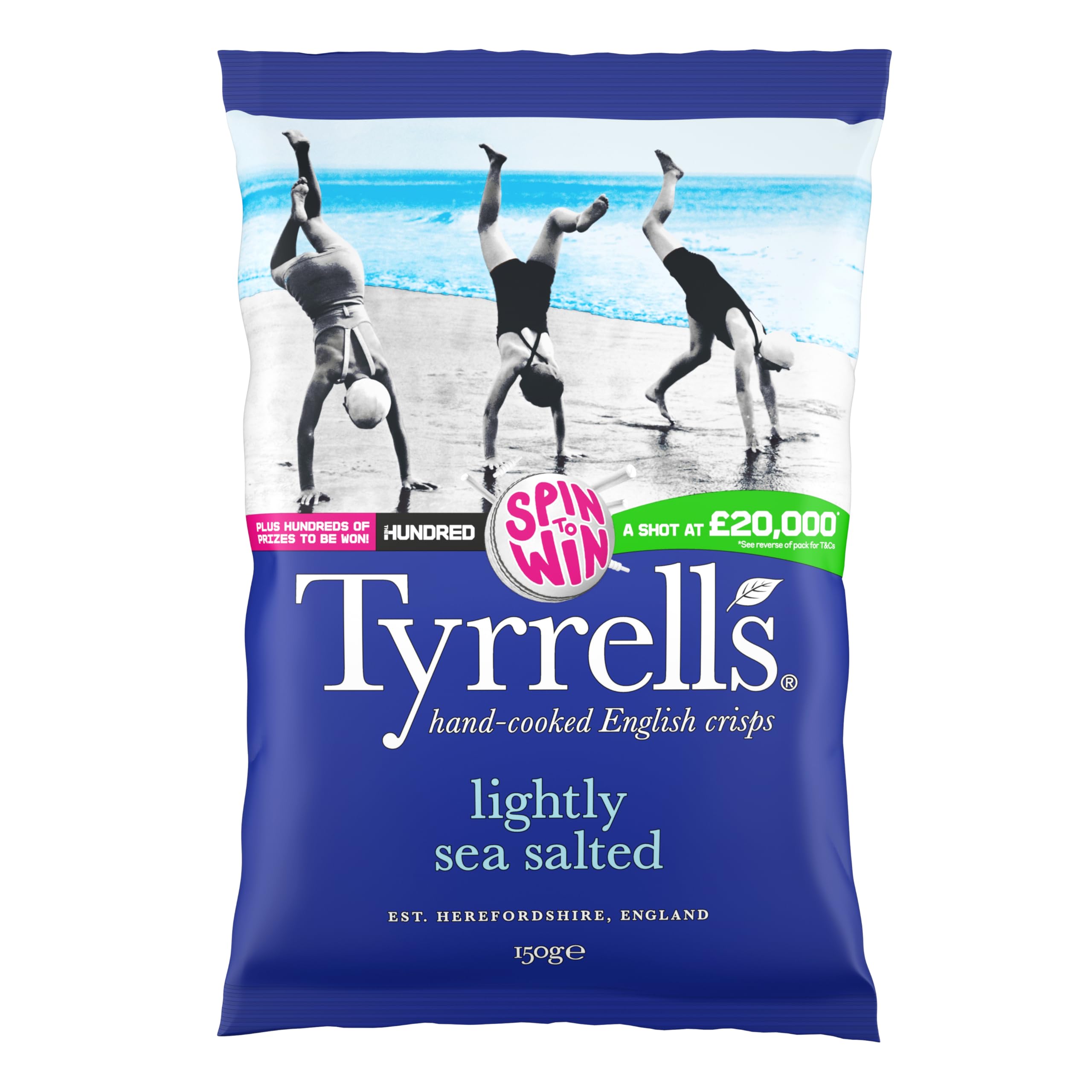 Tyrrells Lightly Sea Salted Hand-Cooked Crisps 150g