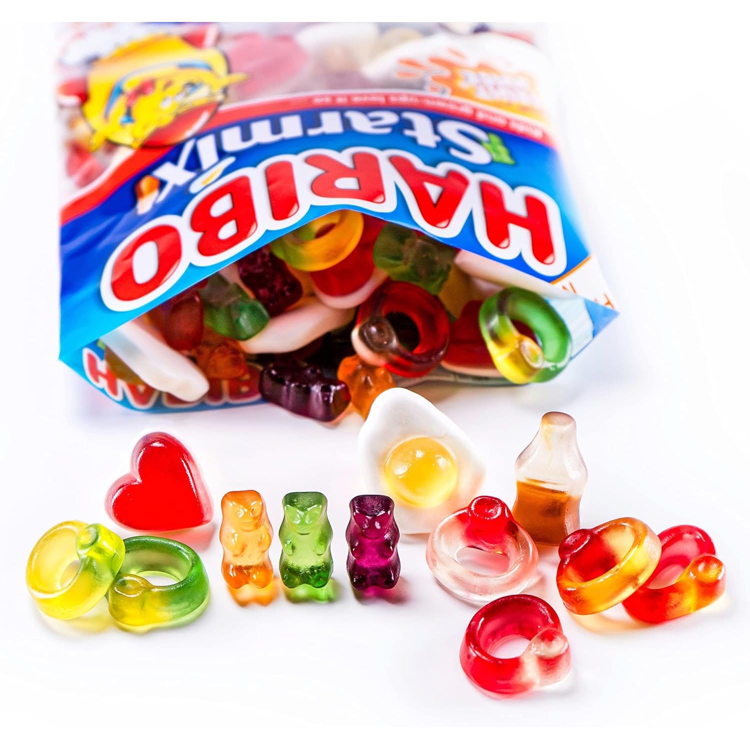 HARIBO Starmix with Real Fruit Juice, Iconic Fruit & Cola Gummy Sweets, 140g 6