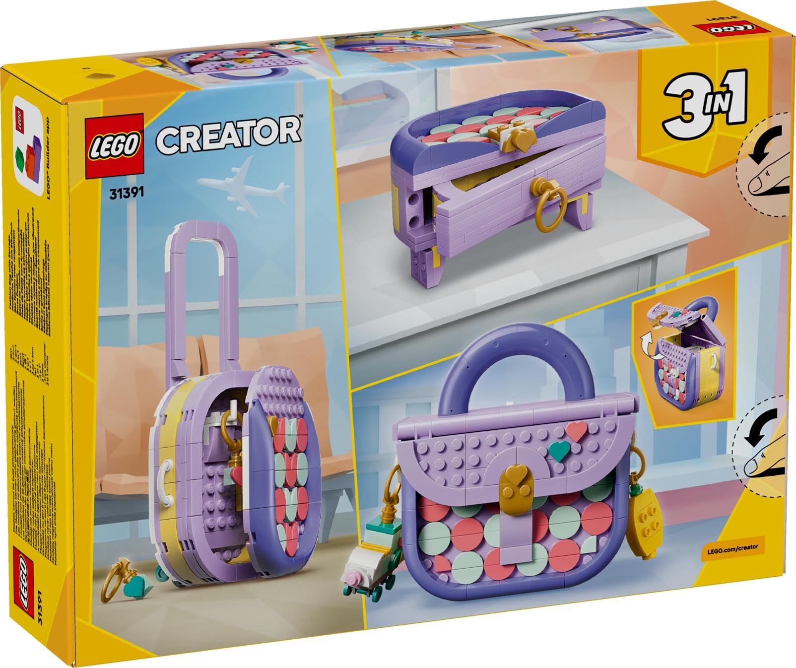 LEGO Creator 3 in 1 Art Fashion Bag with Storage Building Set | 3 Models in 1 | Ages 8+ 8