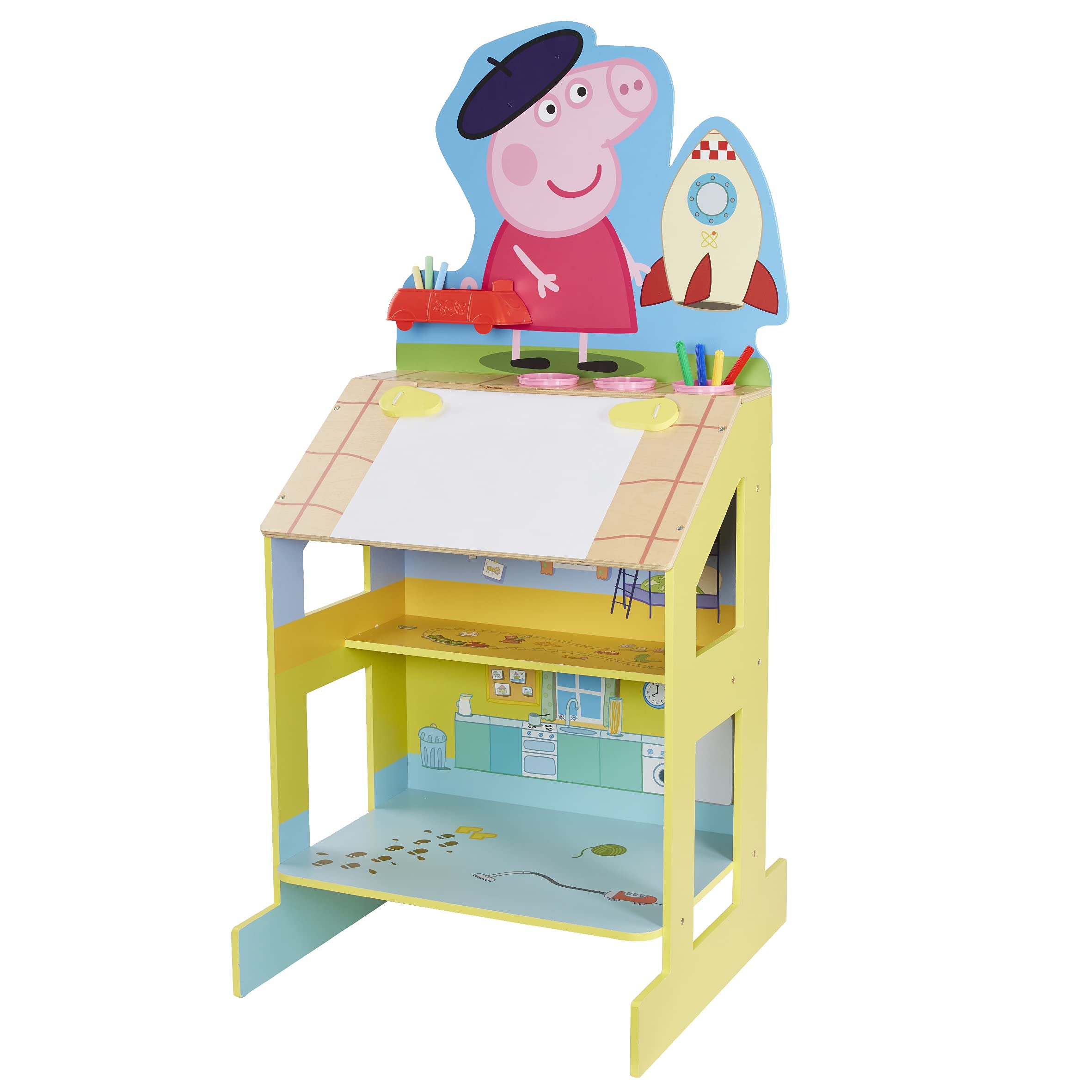 Peppa Pig Gioca e Disegna Cavalletto in Legno 1