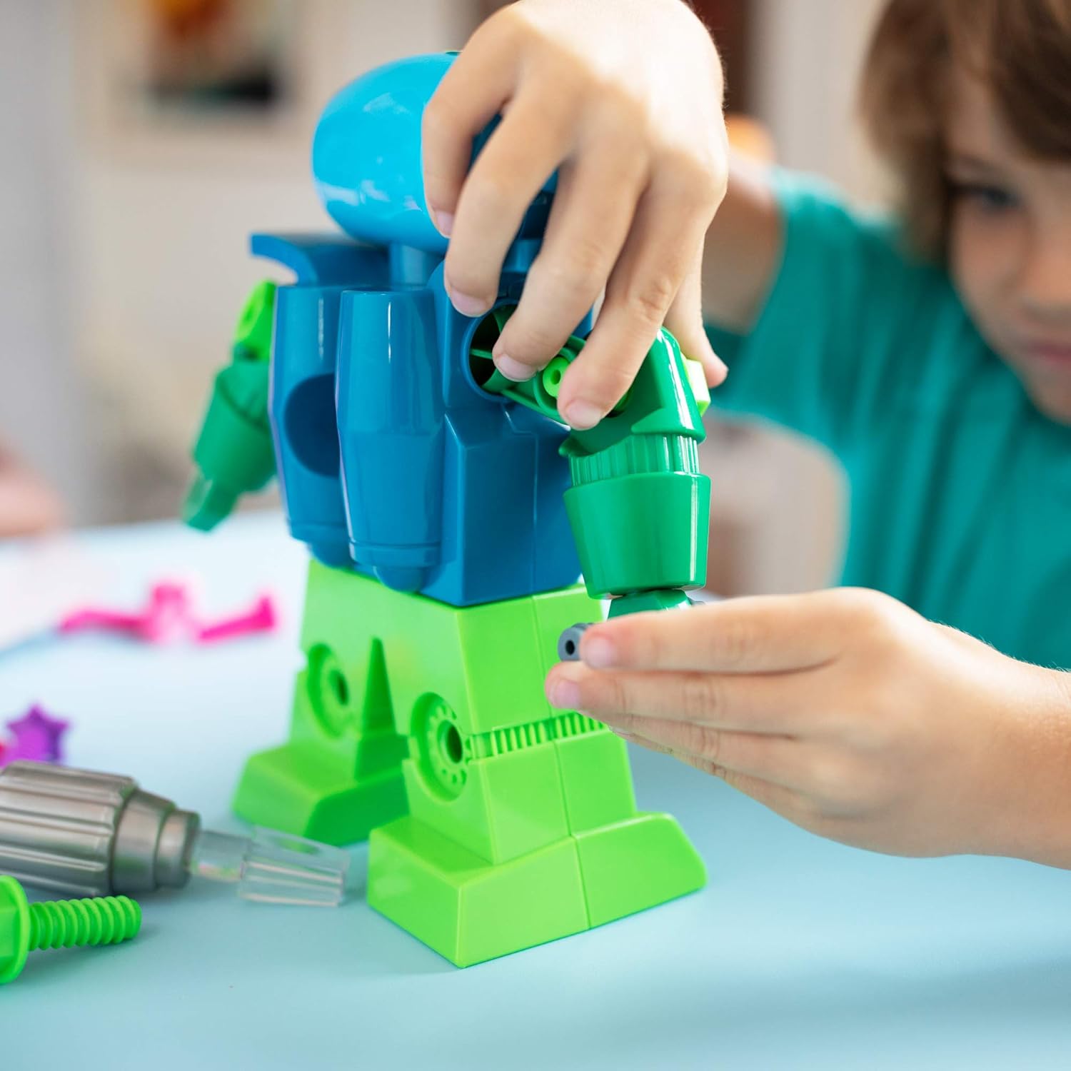 Learning Resources Design & Drill Robot - Building Toy for Fine Motor Skills & STEM Learning 3
